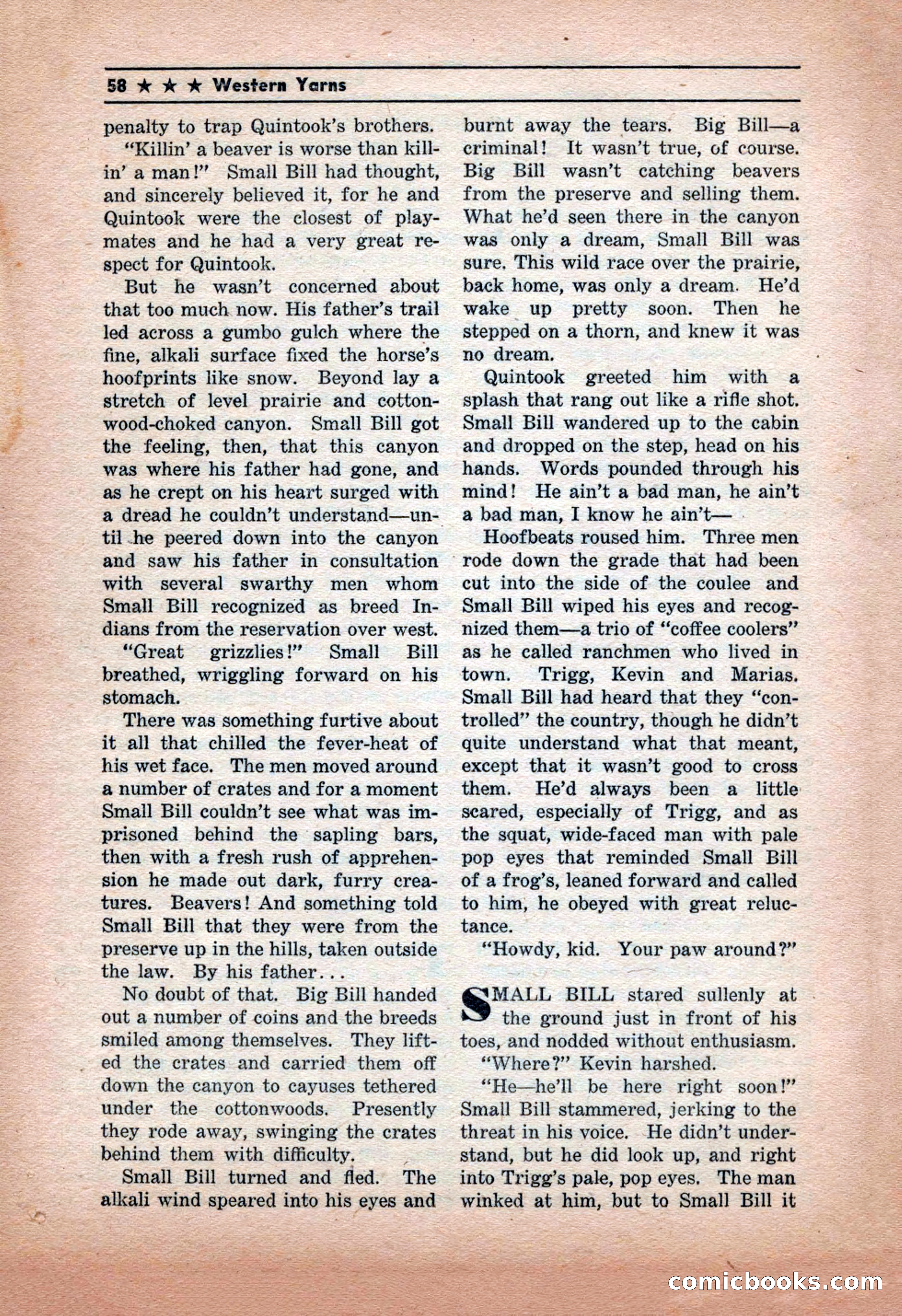 Western Yarns, January 1943 — page 58 of 100