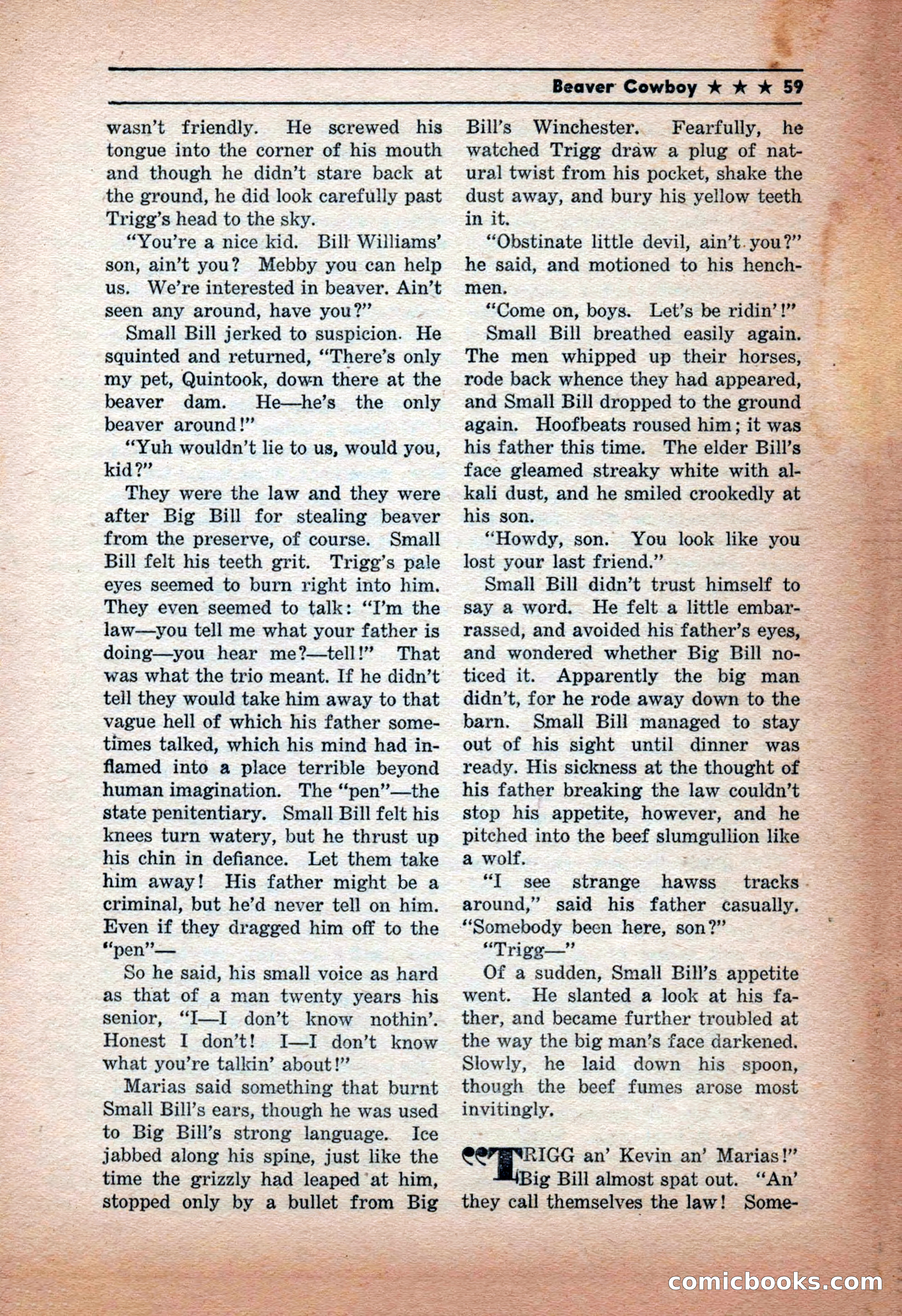 Western Yarns, January 1943 — page 59 of 100