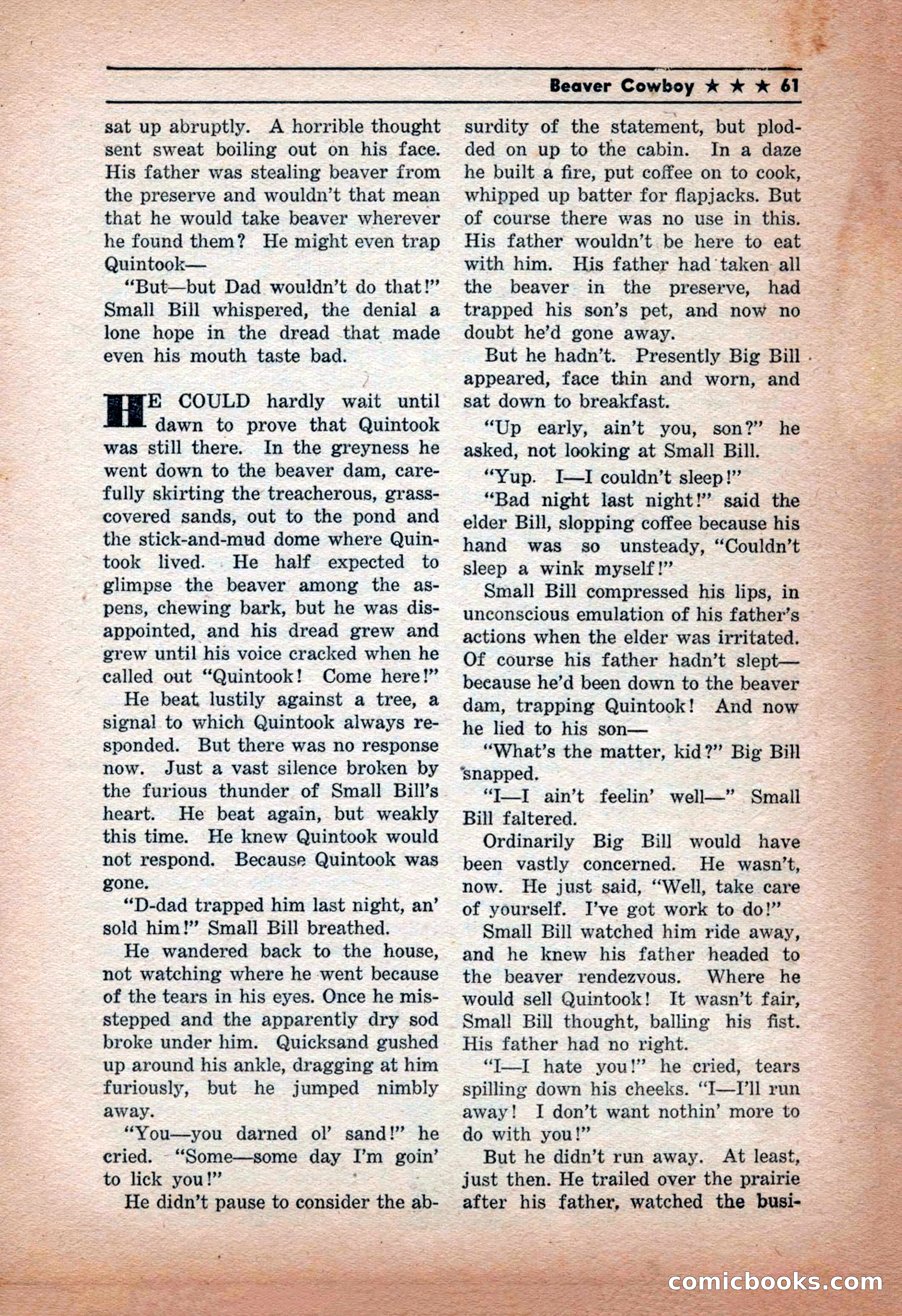 Western Yarns, January 1943 — page 61 of 100