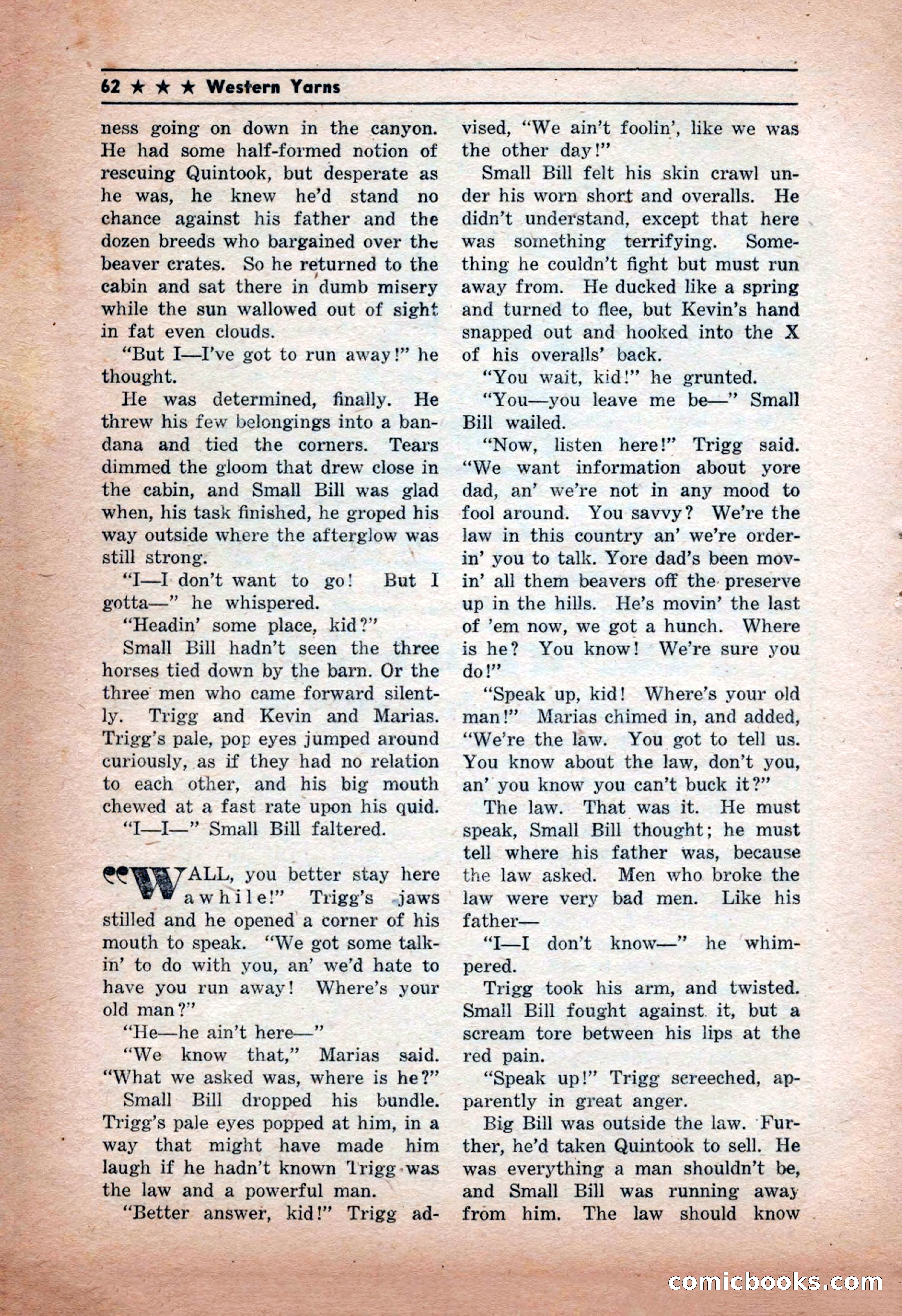 Western Yarns, January 1943 — page 62 of 100