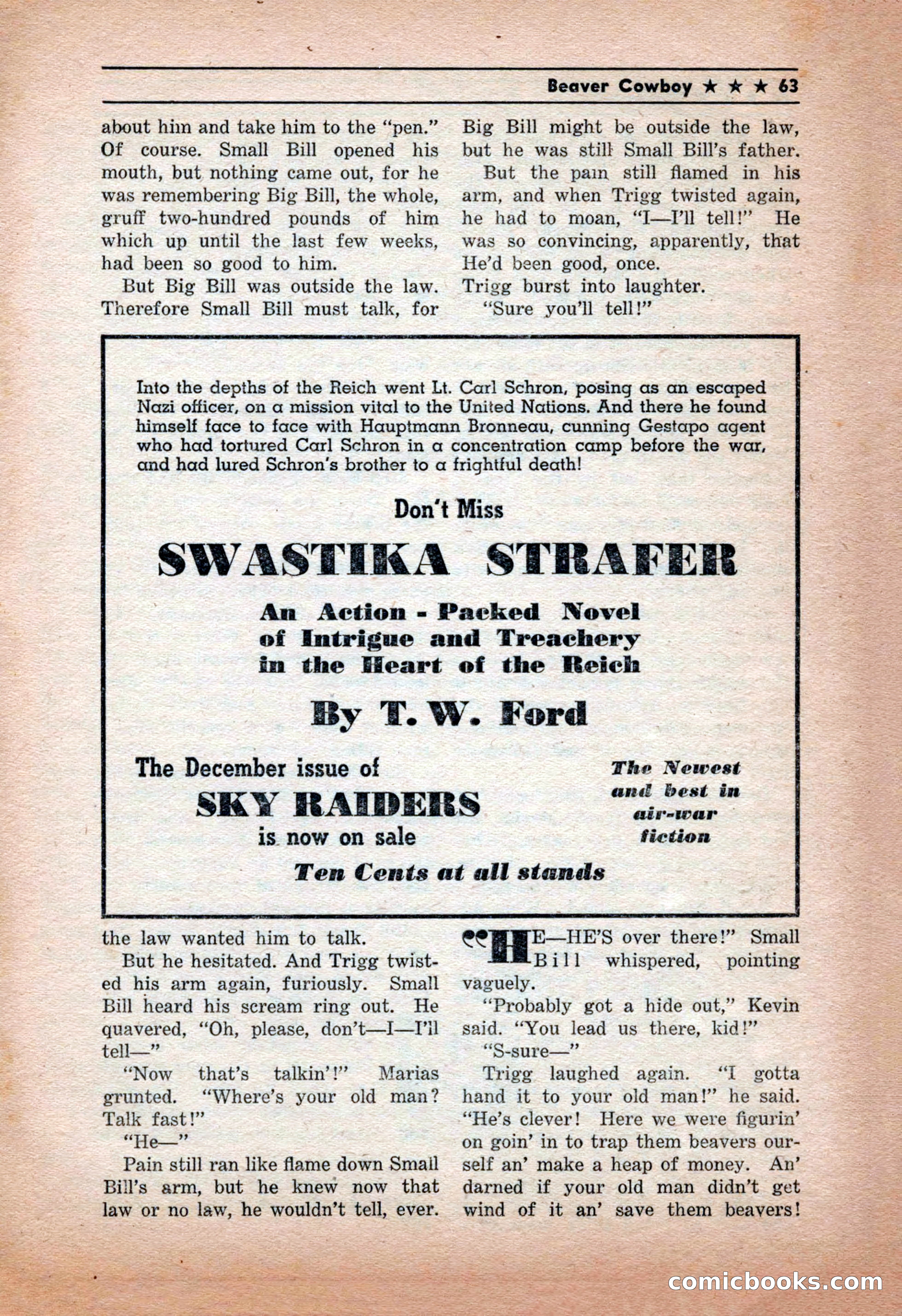 Western Yarns, January 1943 — page 63 of 100