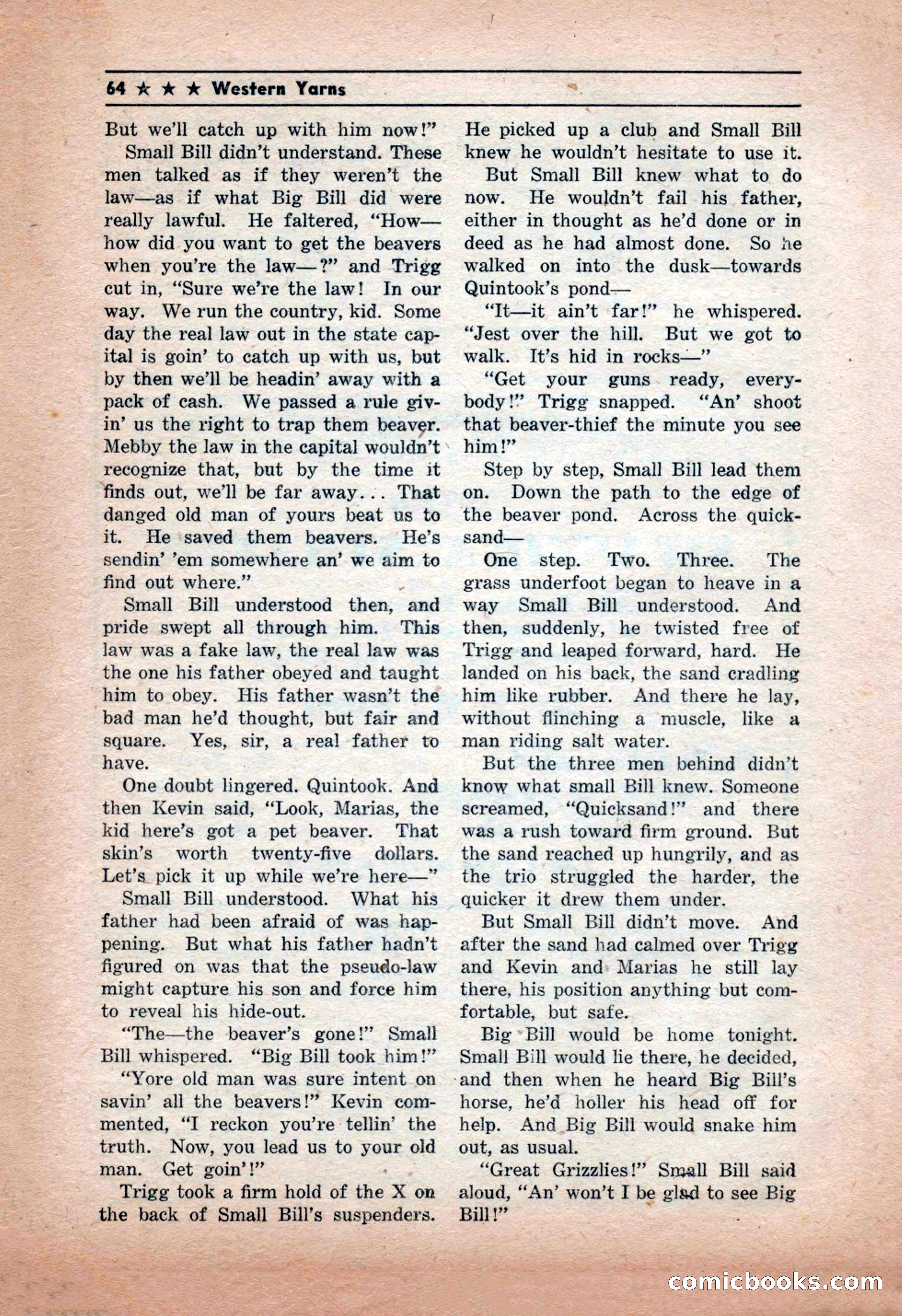 Western Yarns, January 1943 — page 64 of 100