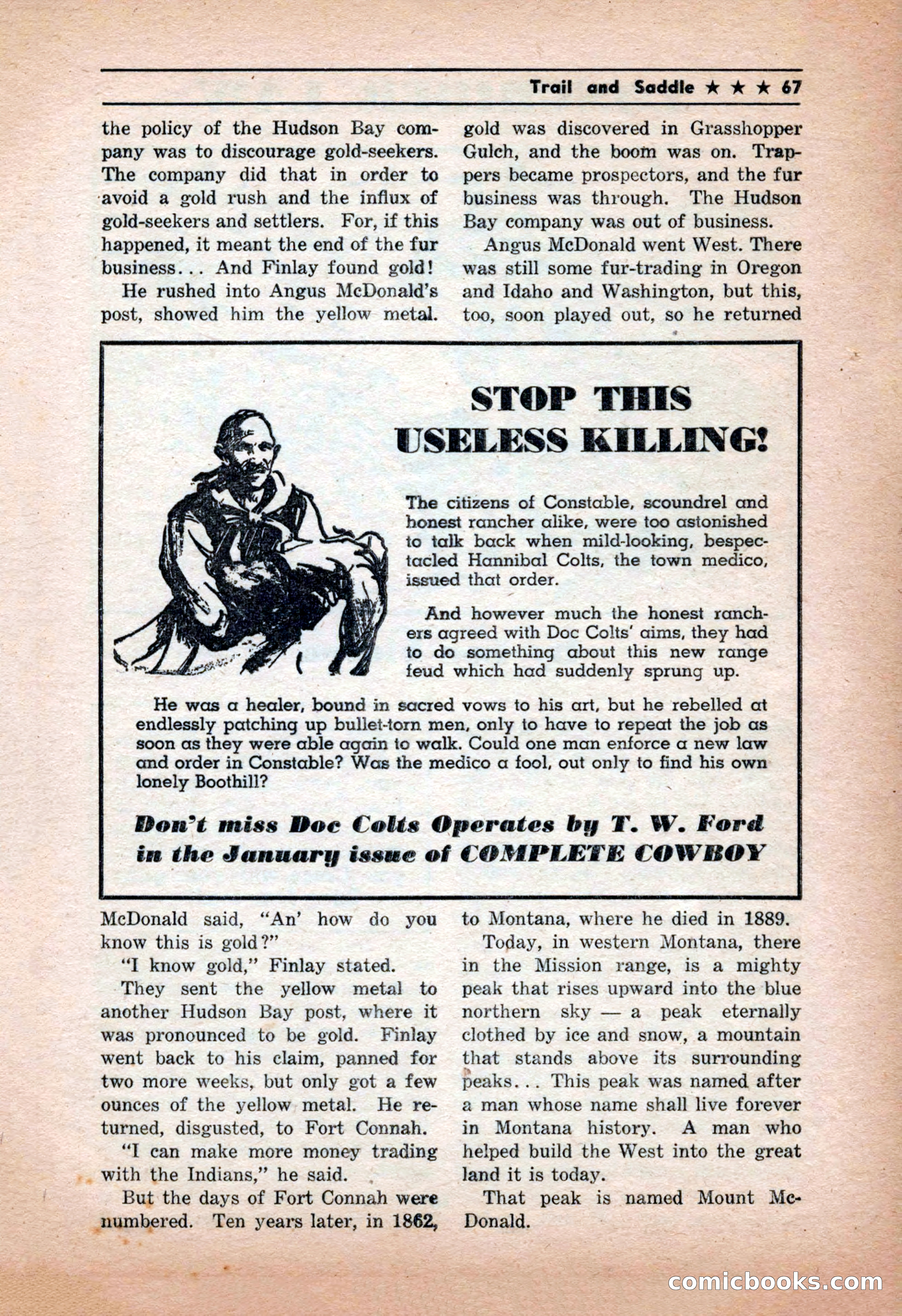 Western Yarns, January 1943 — page 67 of 100