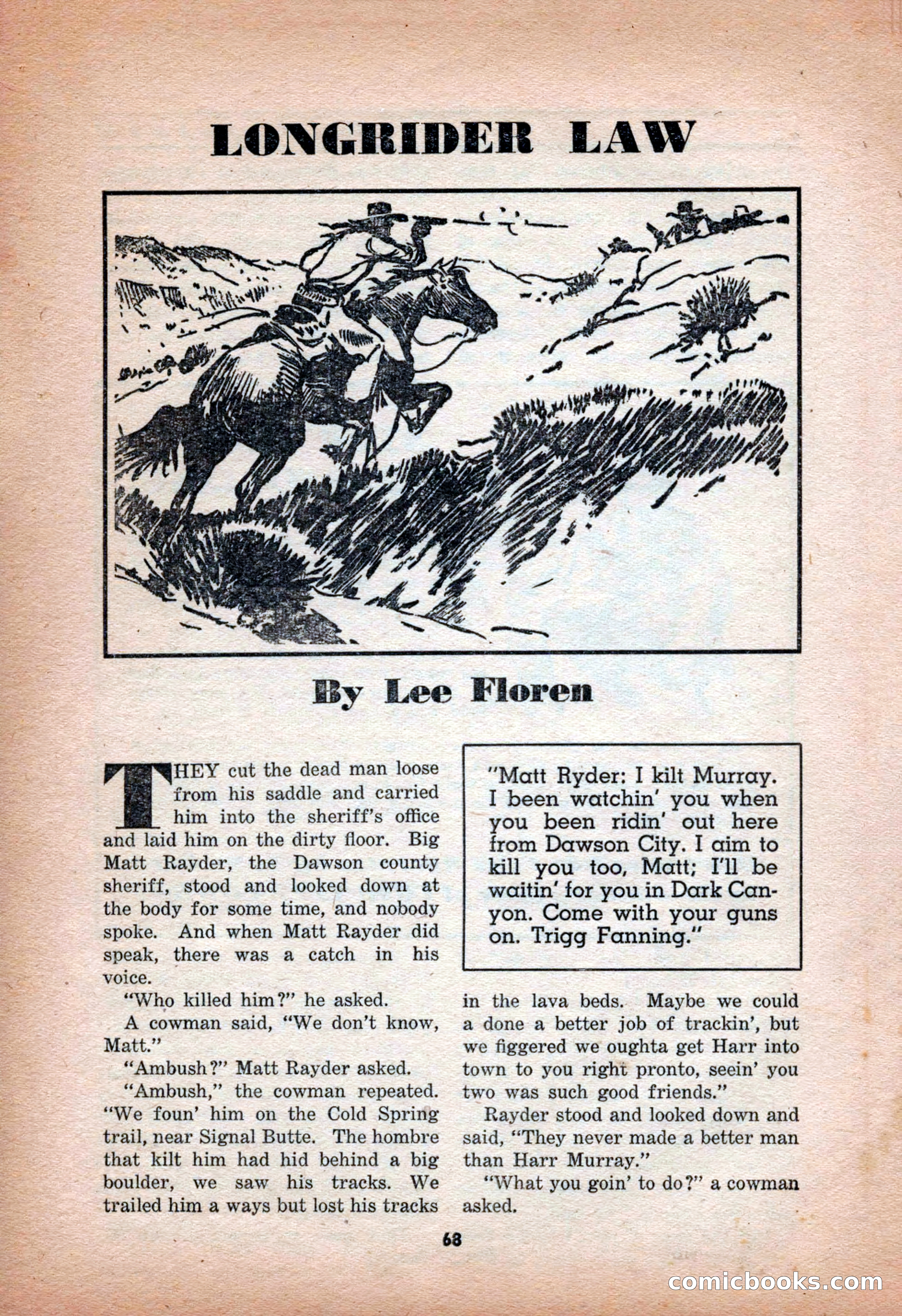 Western Yarns, January 1943 — page 68 of 100