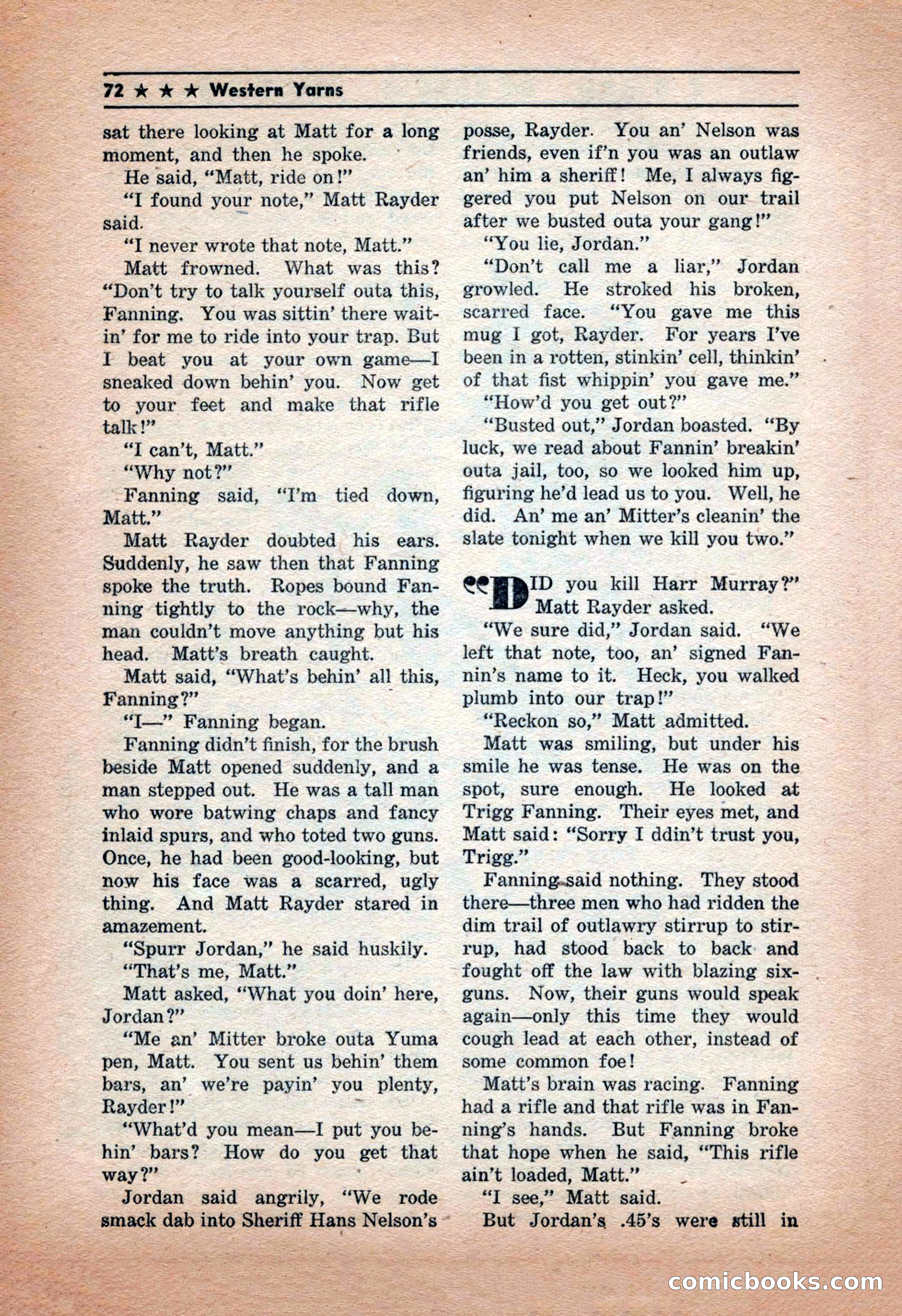 Western Yarns, January 1943 — page 72 of 100