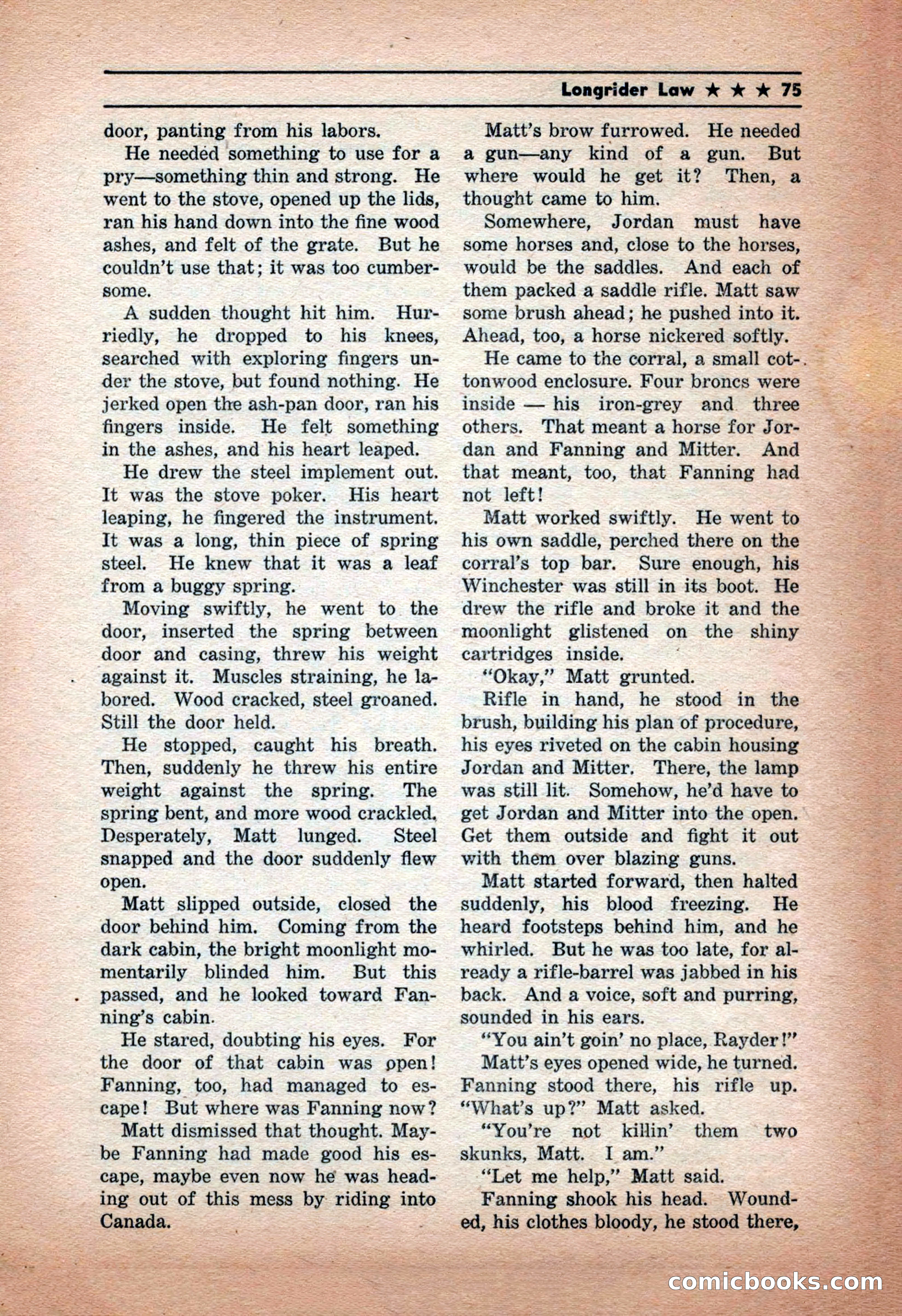 Western Yarns, January 1943 — page 75 of 100