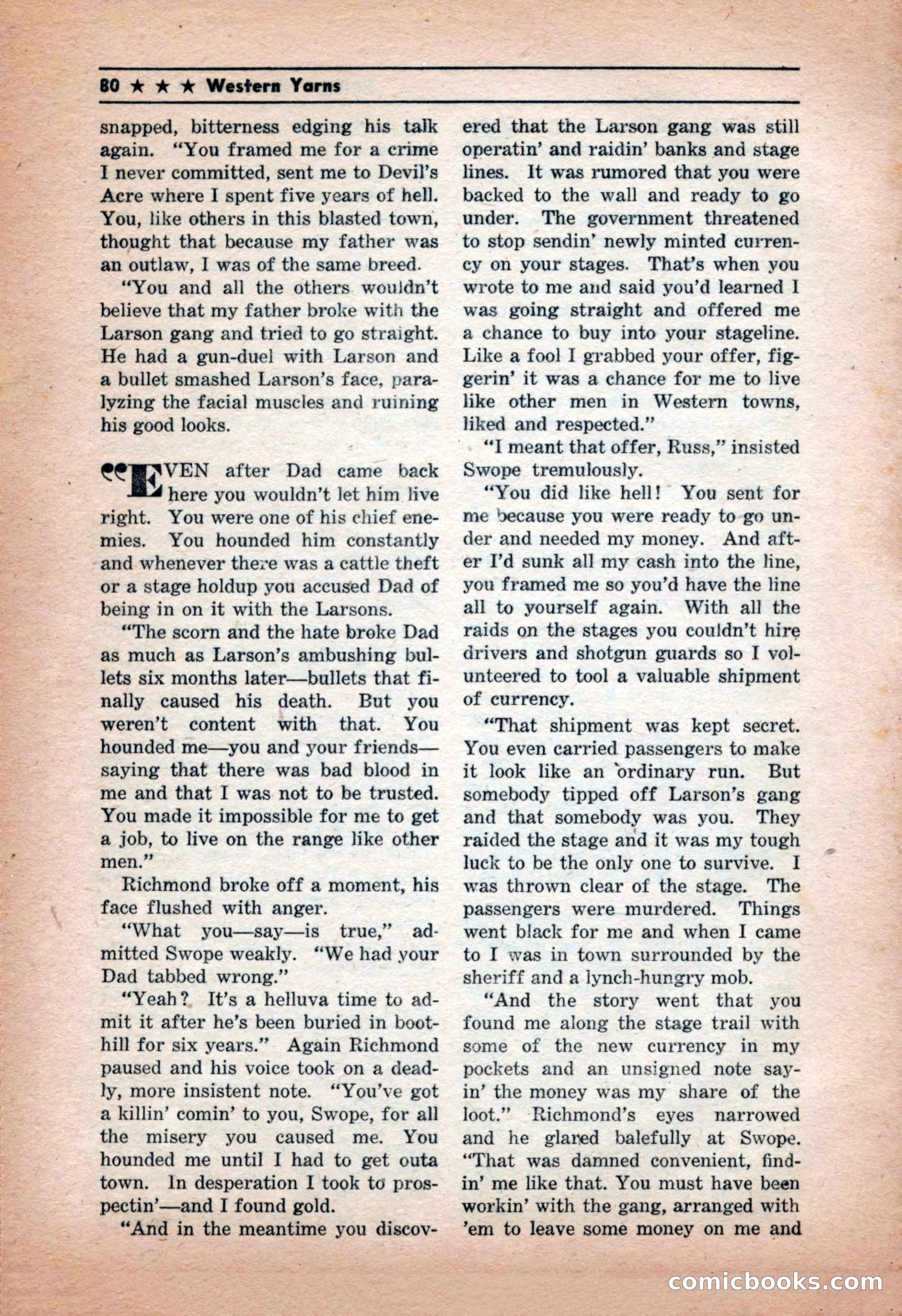 Western Yarns, January 1943 — page 80 of 100