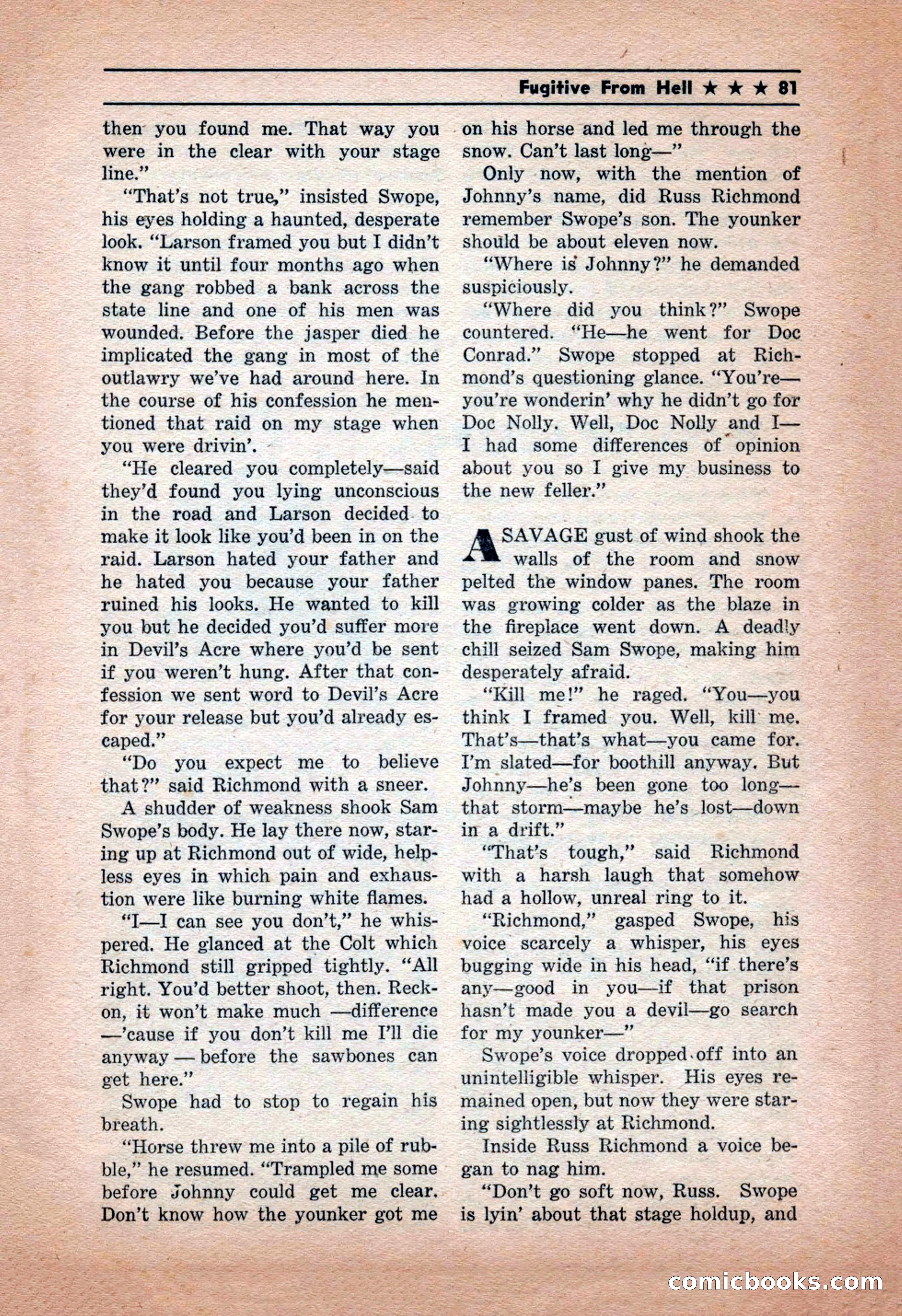 Western Yarns, January 1943 — page 81 of 100