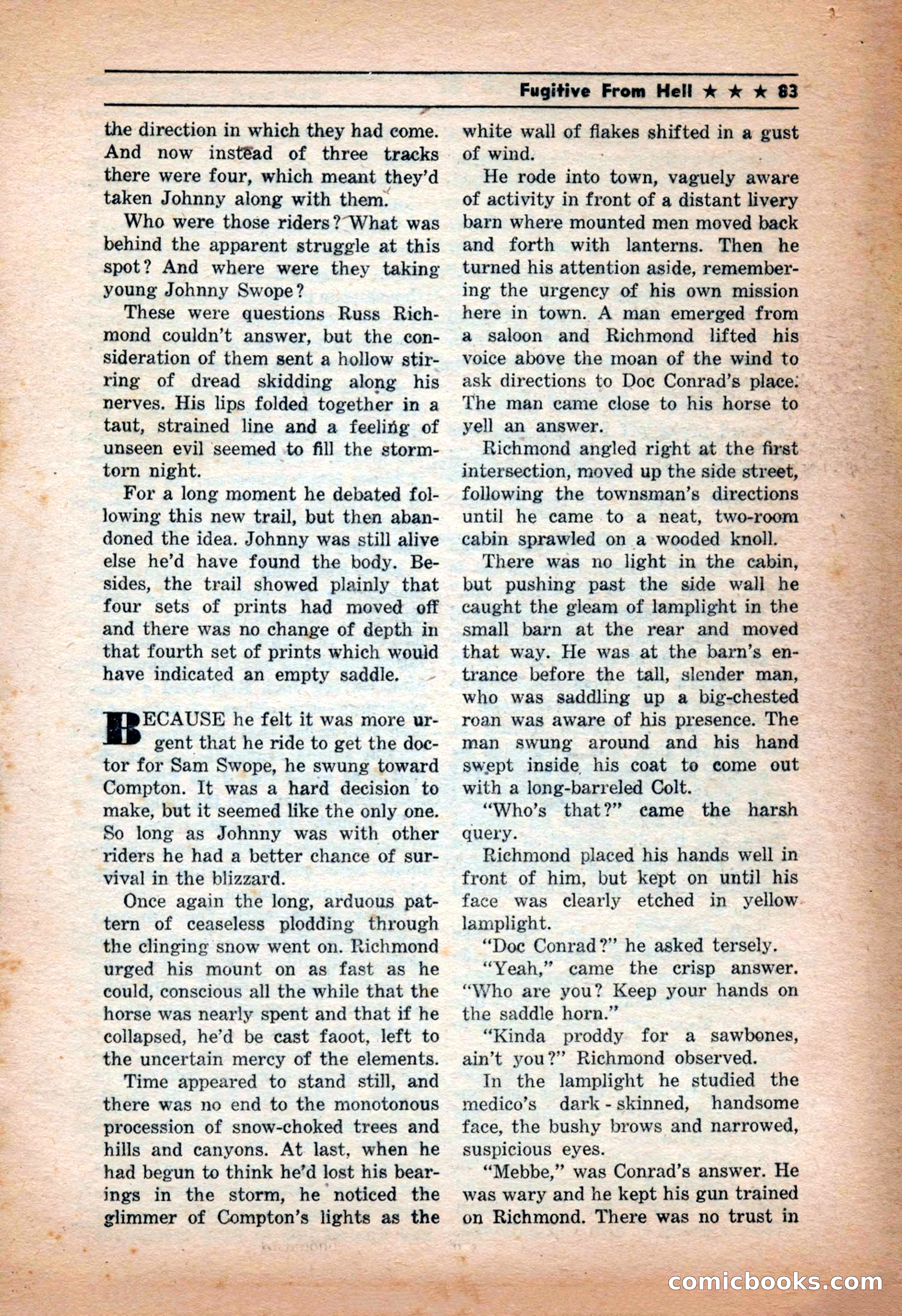 Western Yarns, January 1943 — page 83 of 100