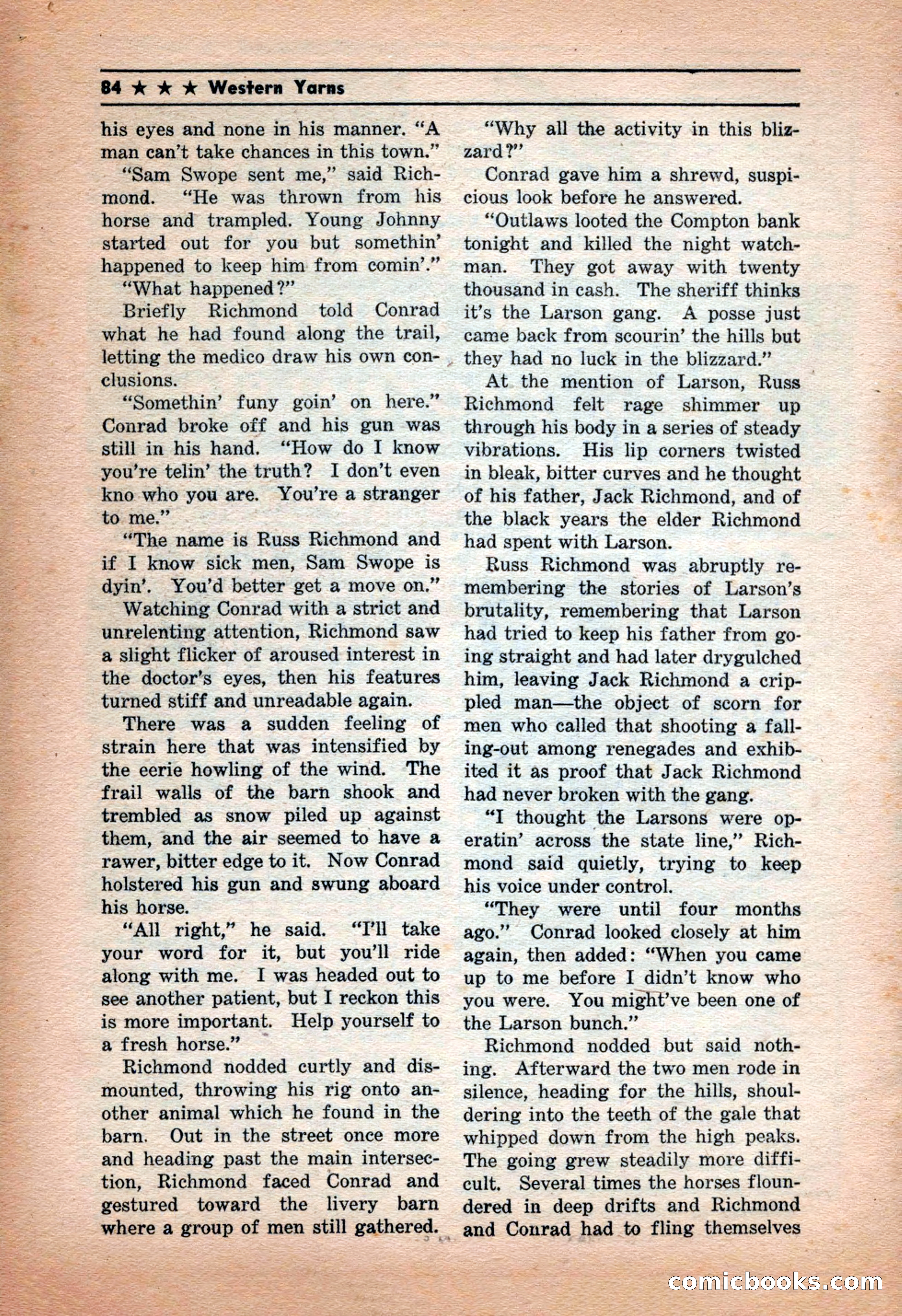 Western Yarns, January 1943 — page 84 of 100