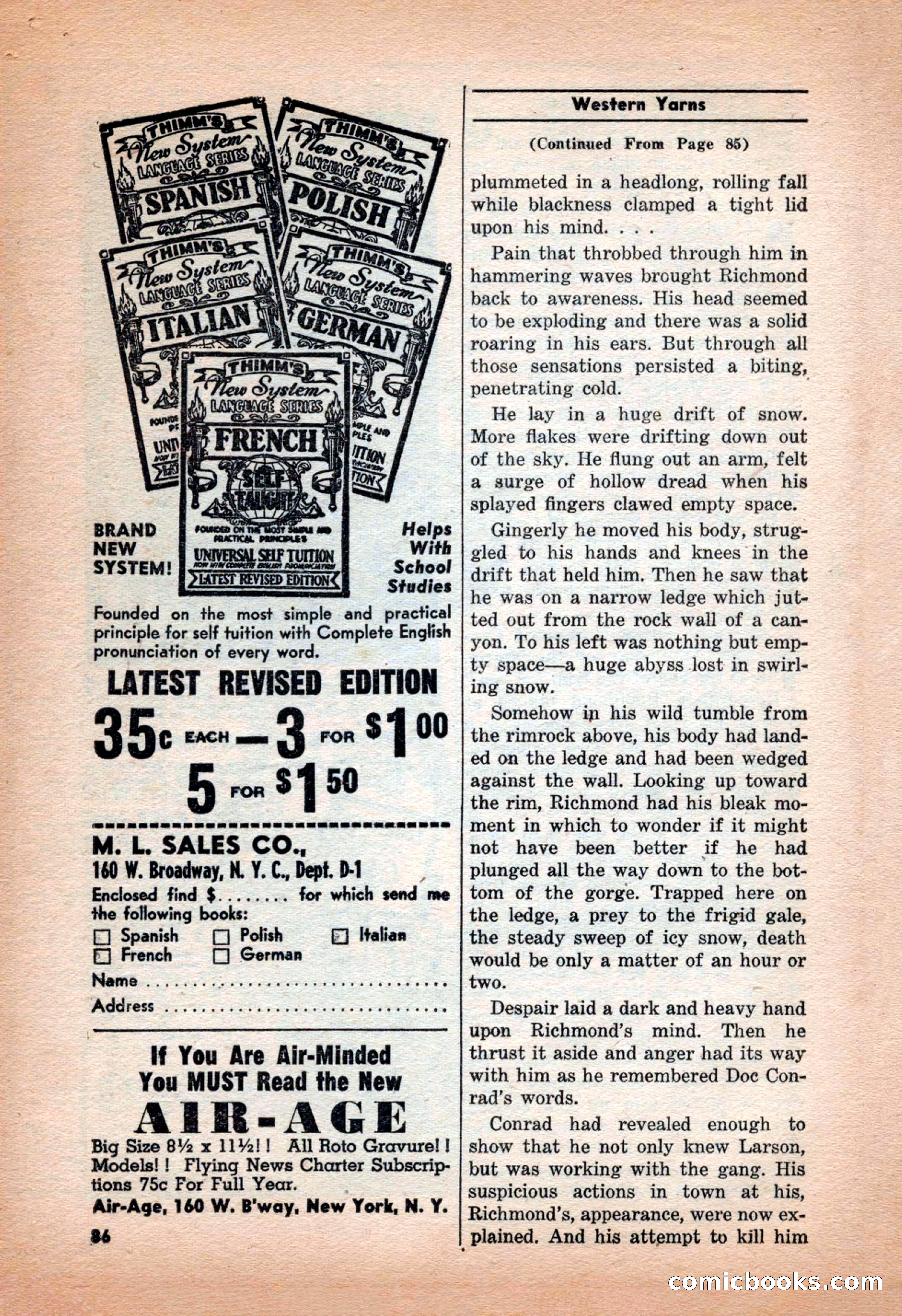 Western Yarns, January 1943 — page 86 of 100