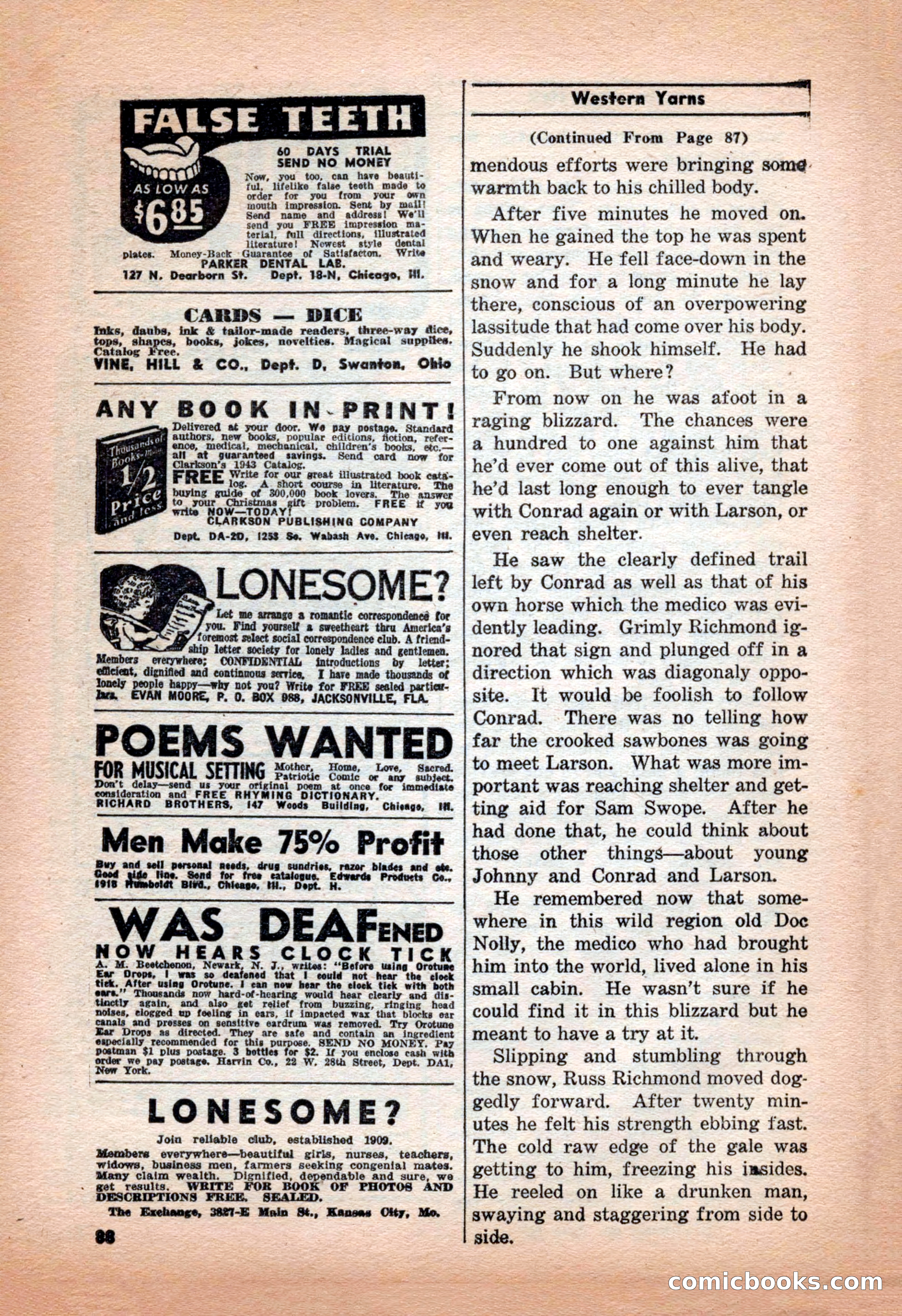 Western Yarns, January 1943 — page 88 of 100