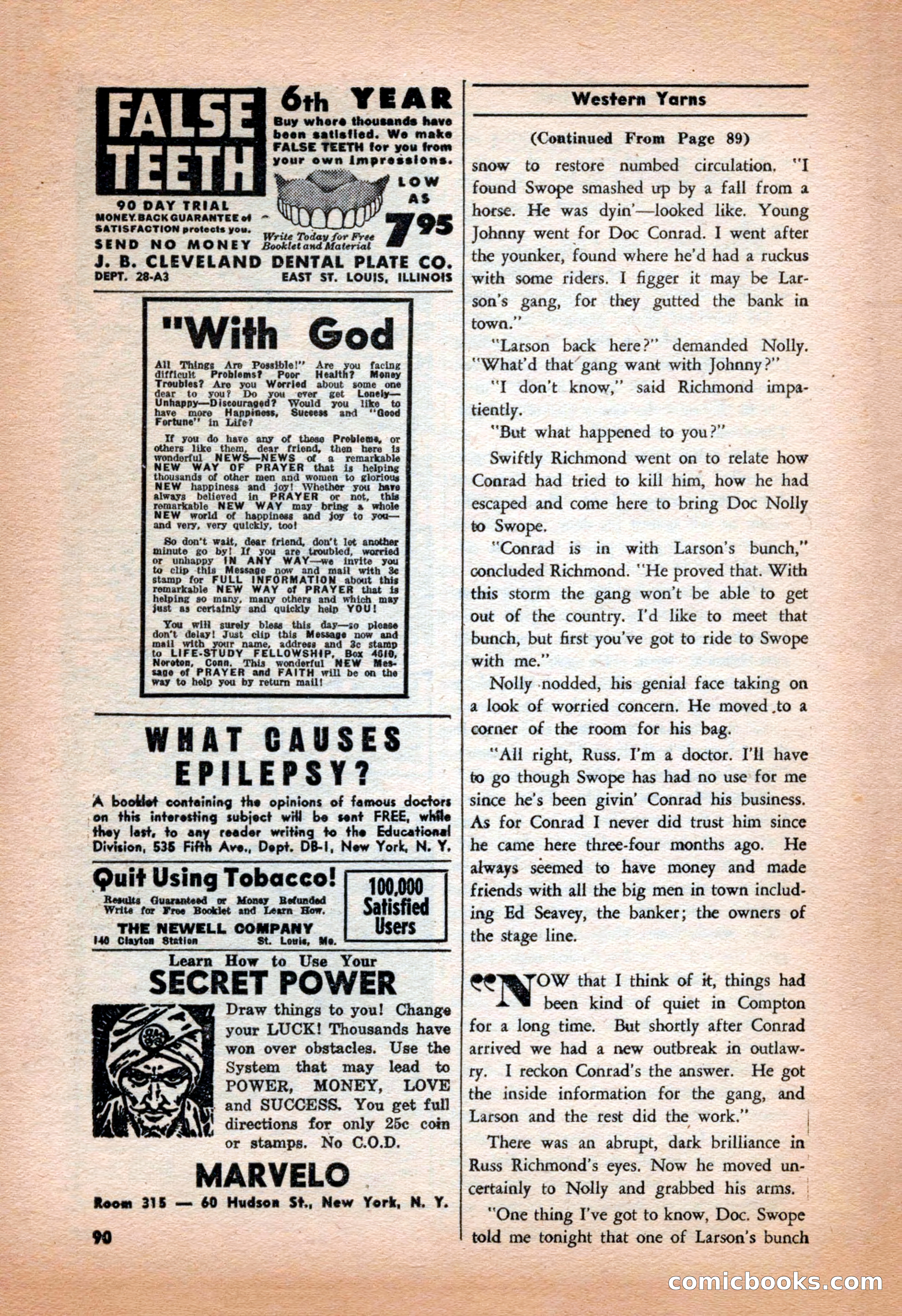Western Yarns, January 1943 — page 90 of 100