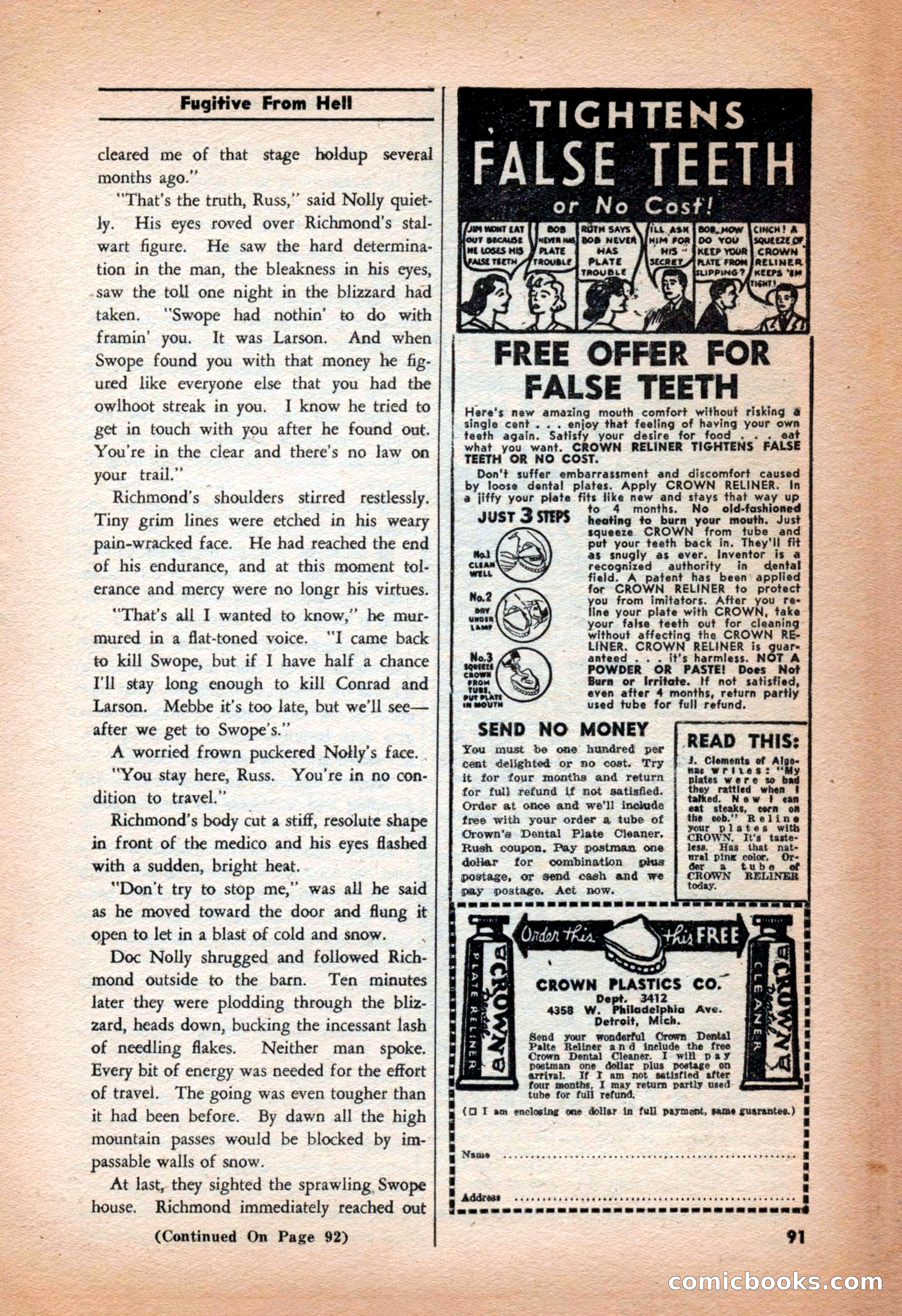 Western Yarns, January 1943 — page 91 of 100