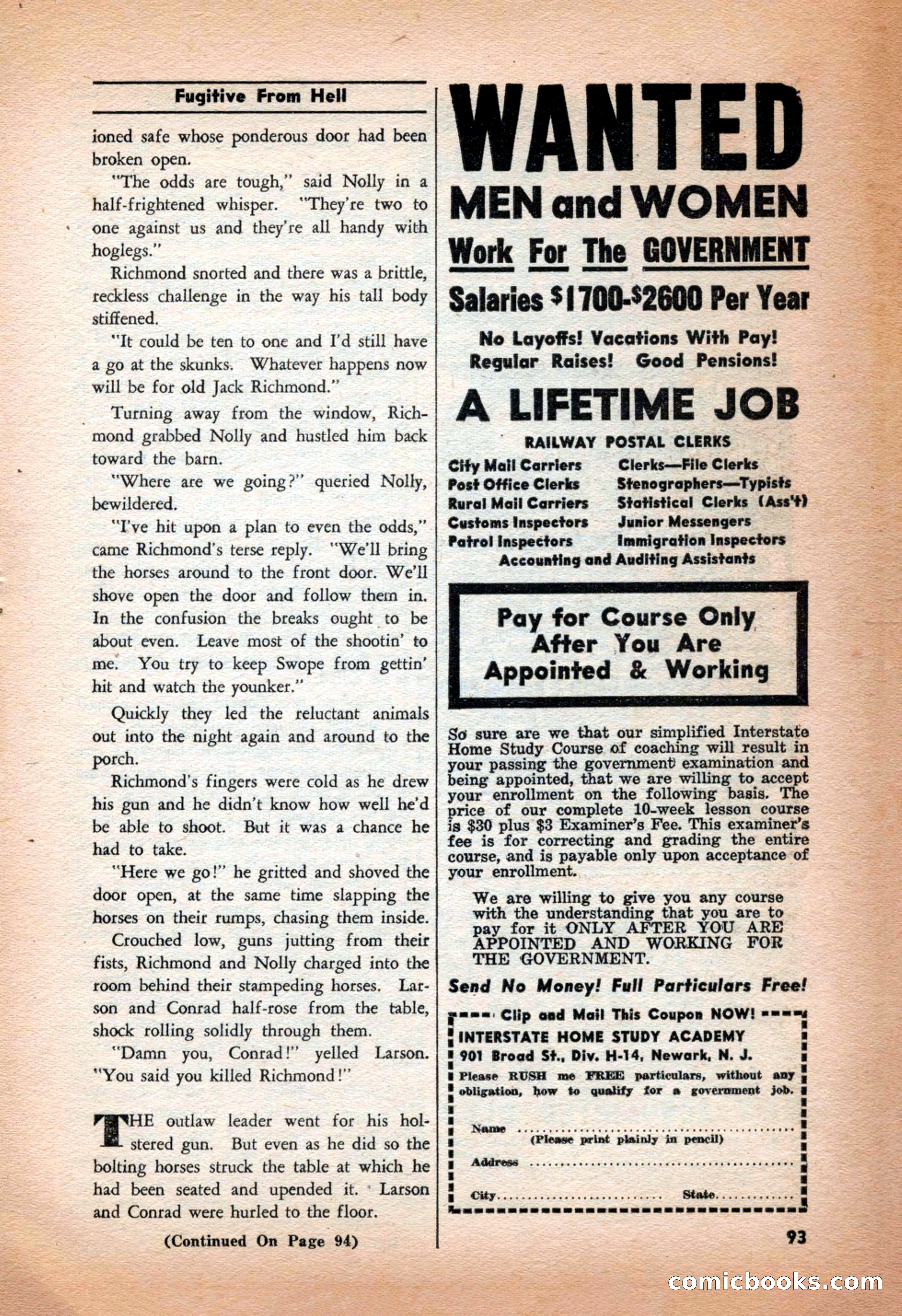 Western Yarns, January 1943 — page 93 of 100