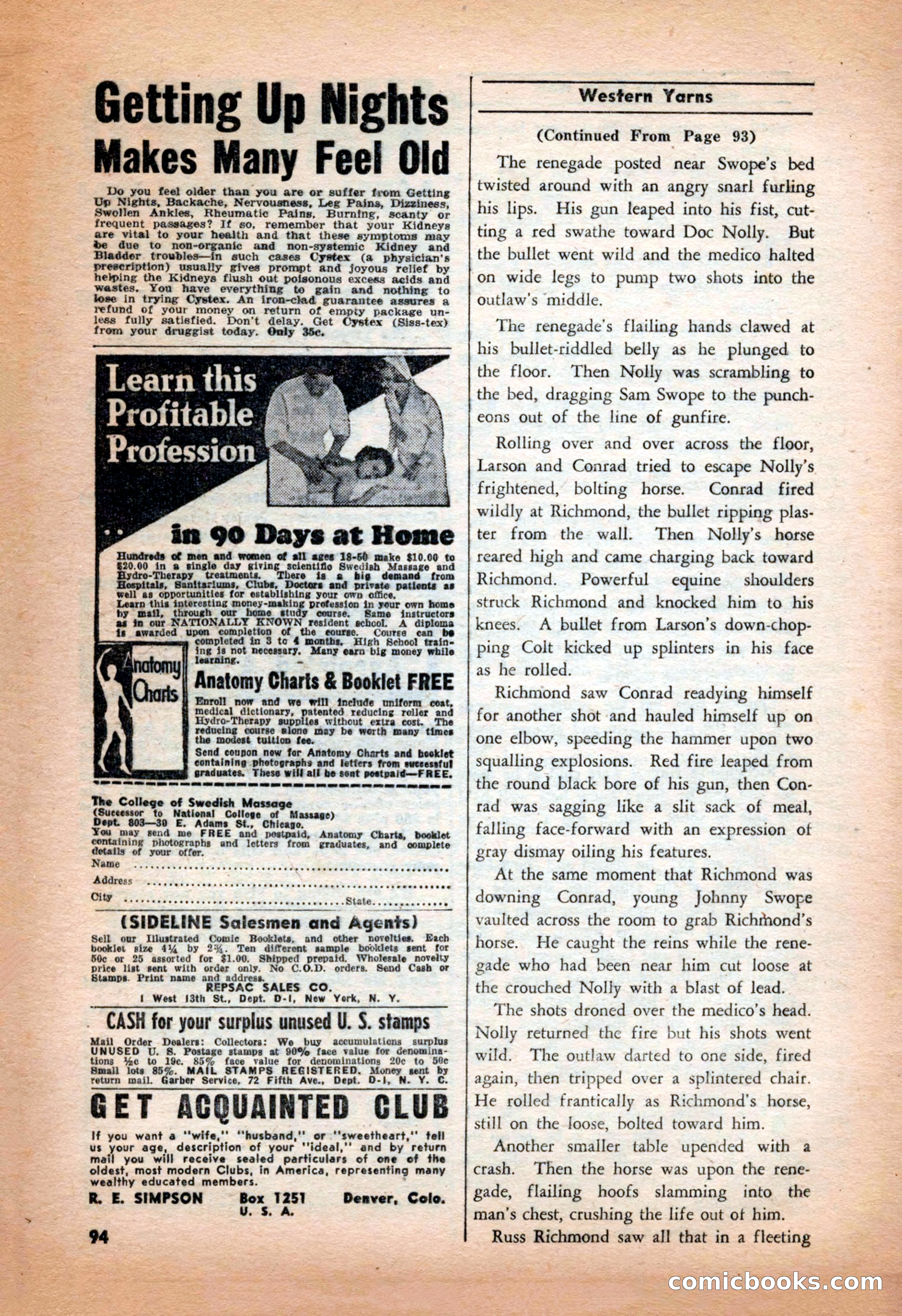 Western Yarns, January 1943 — page 94 of 100