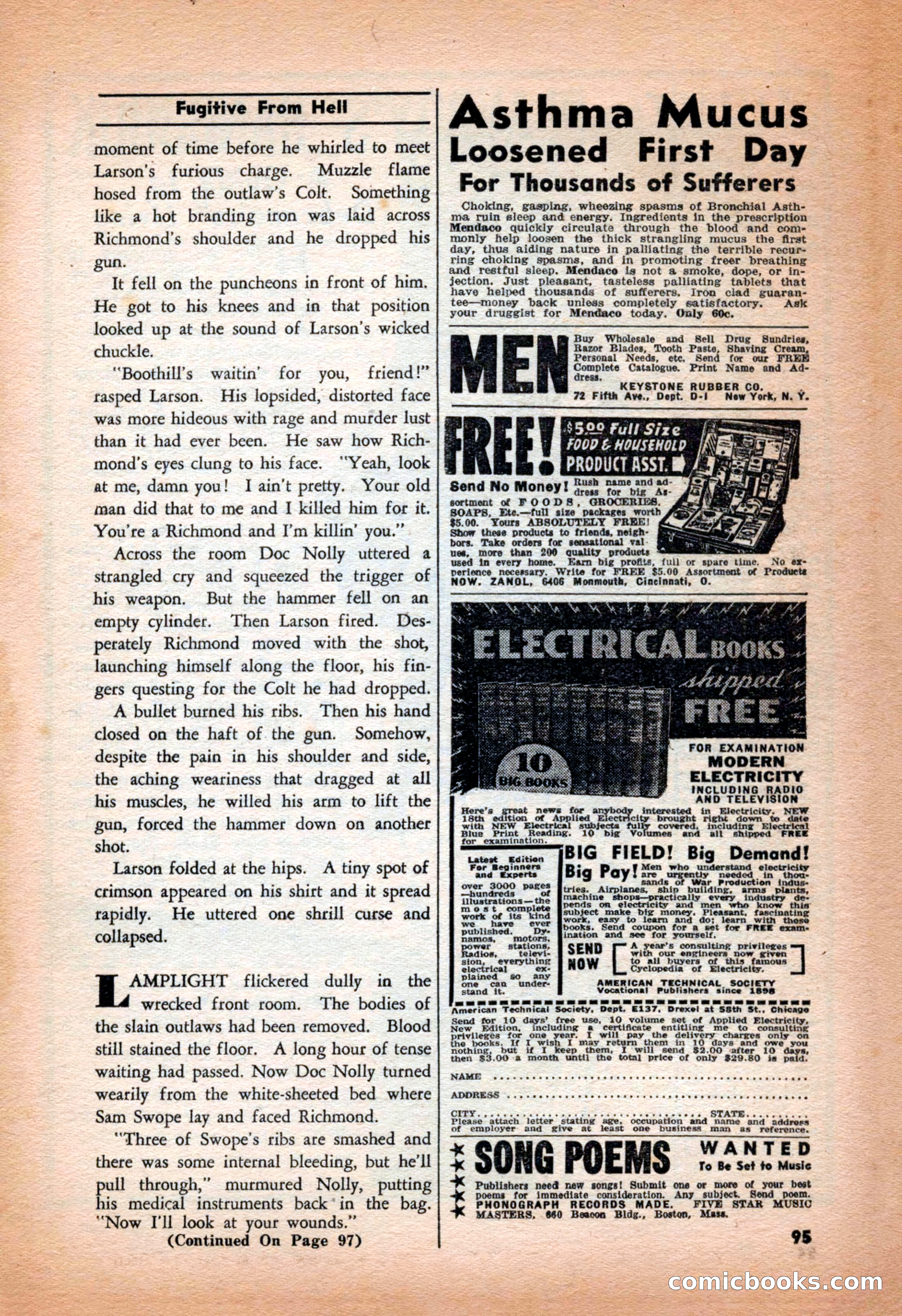 Western Yarns, January 1943 — page 95 of 100