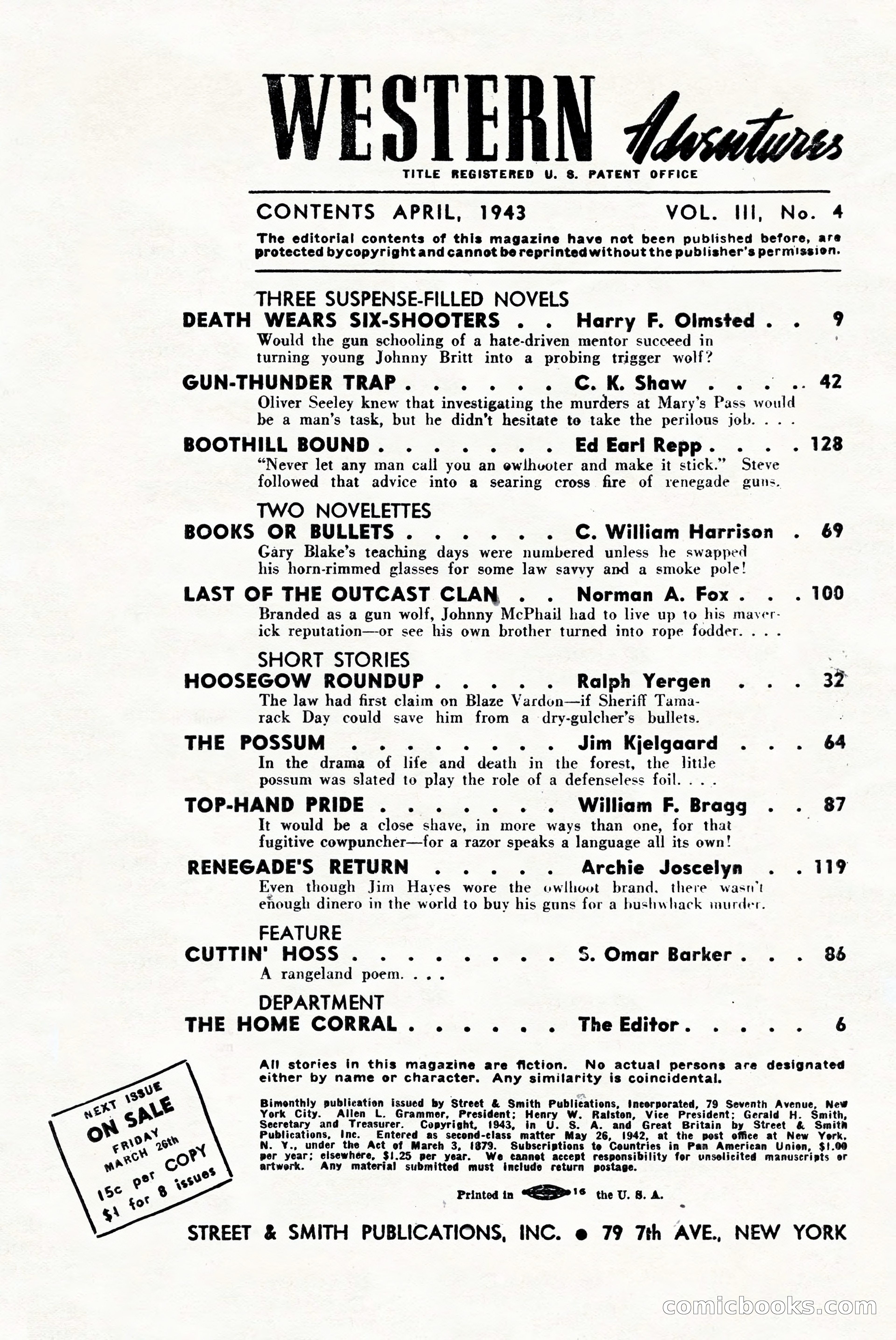 Western Adventures, April 1943 — page 4 of 164