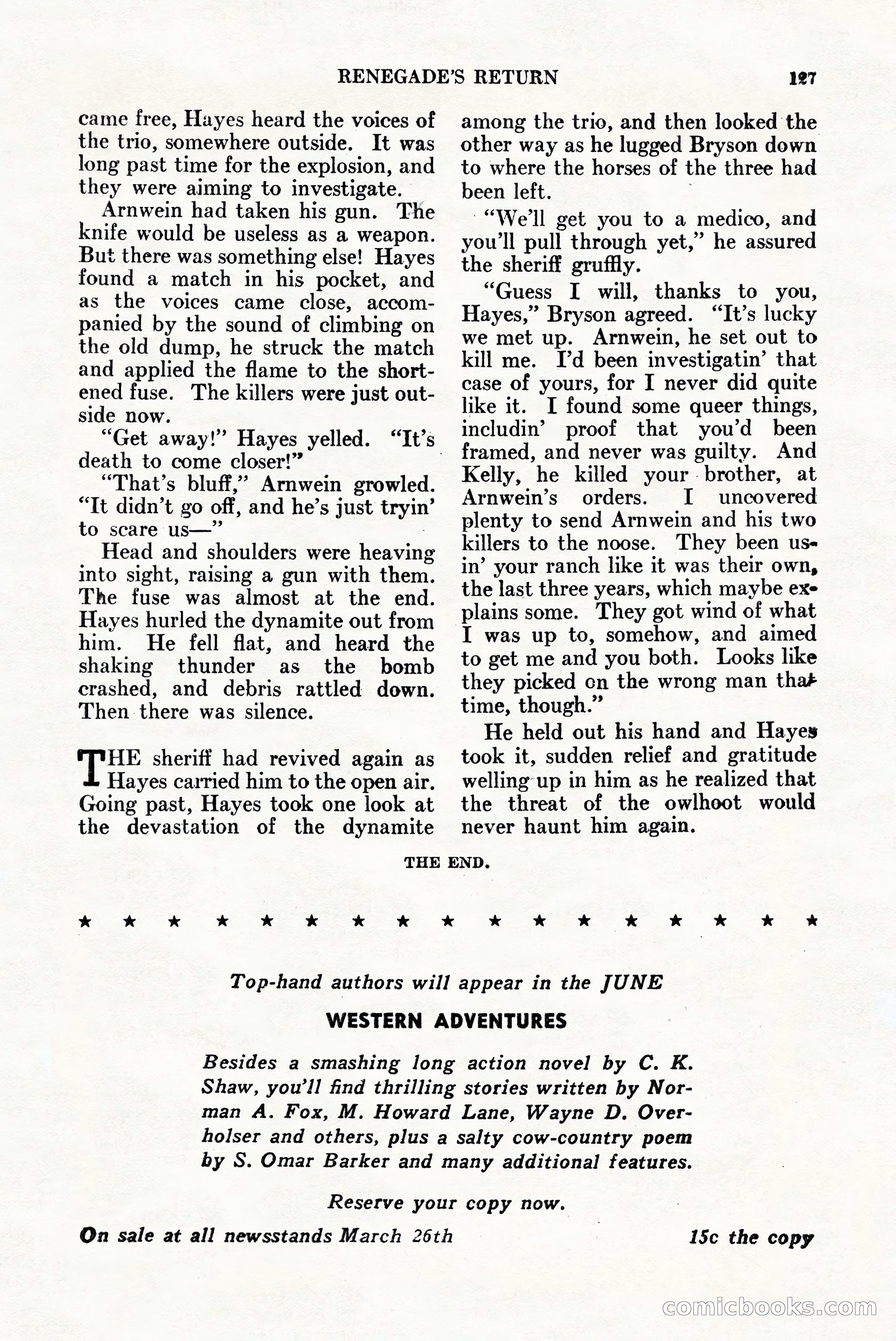 Western Adventures, April 1943 — page 127 of 164
