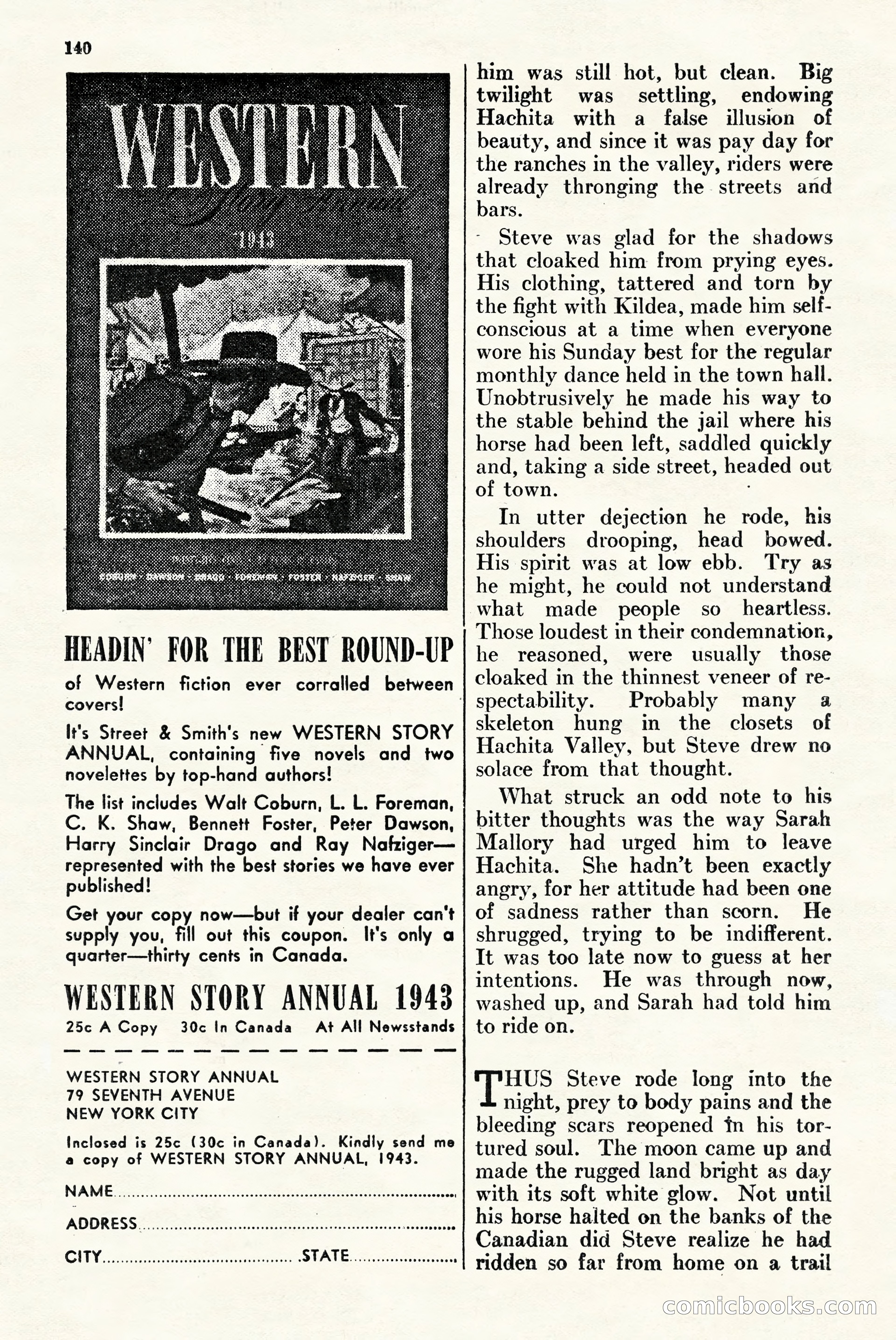 Western Adventures, April 1943 — page 140 of 164
