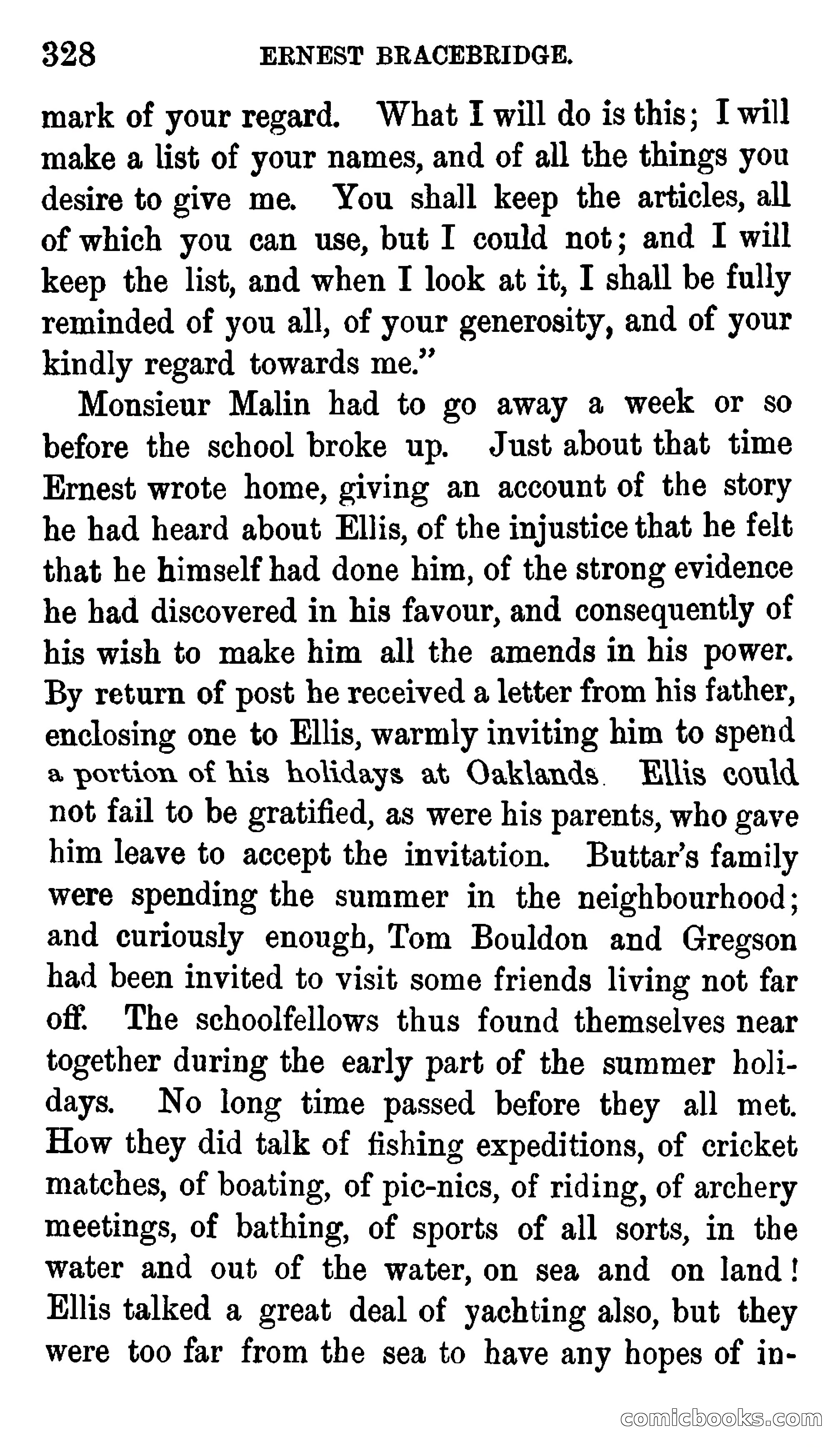 Ernest Bracebridge; or, Schoolboy Days — page 326 of 382