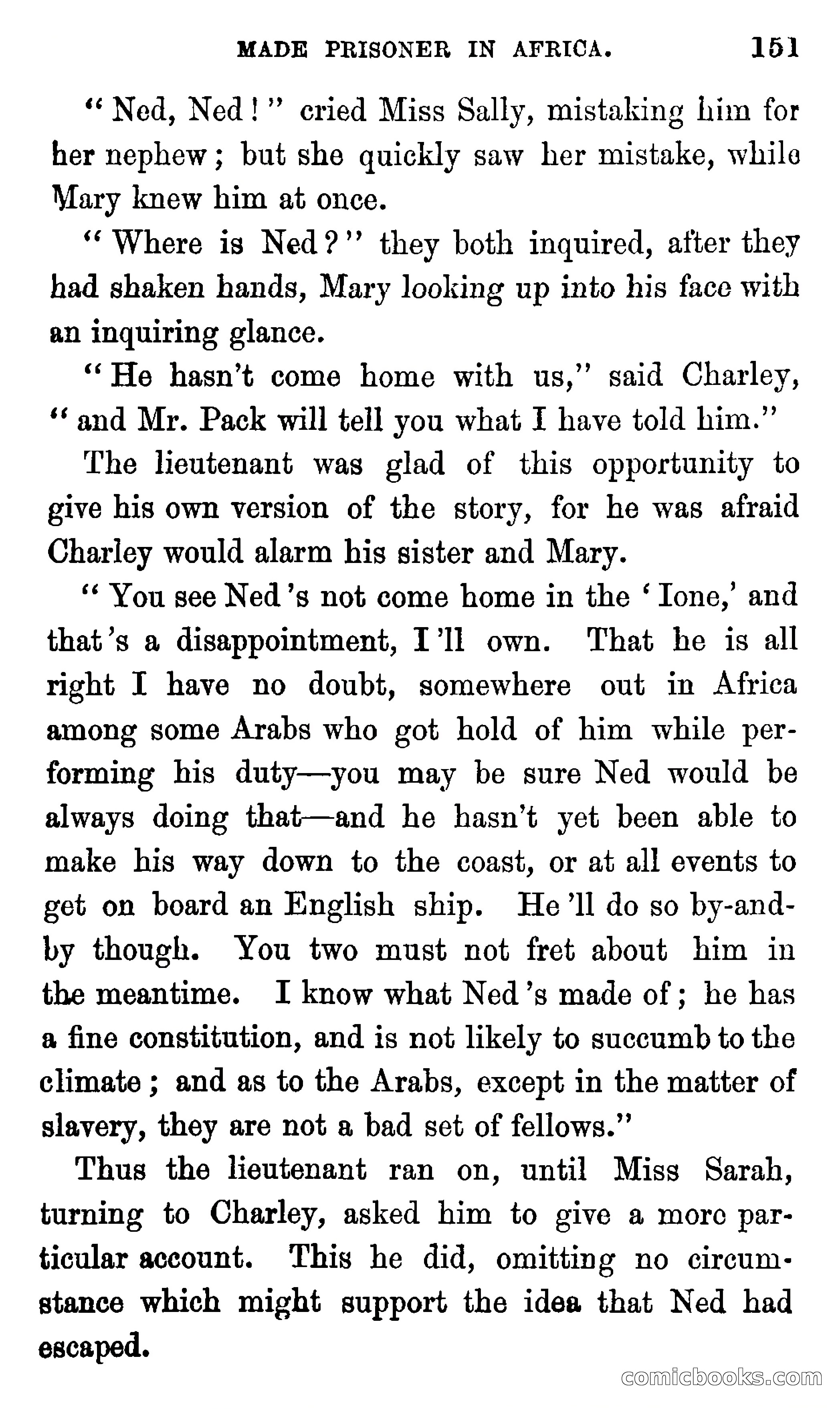 Ned Garth; or, Made Prisoner in Africa — page 155 of 260