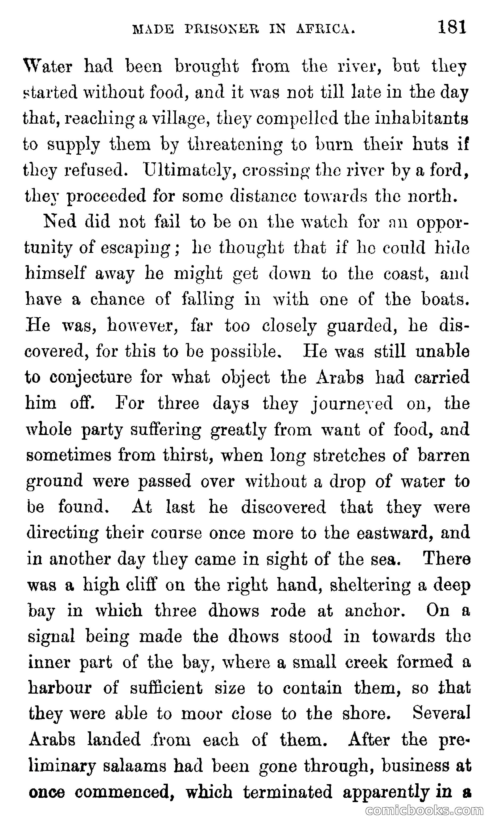Ned Garth; or, Made Prisoner in Africa — page 185 of 260