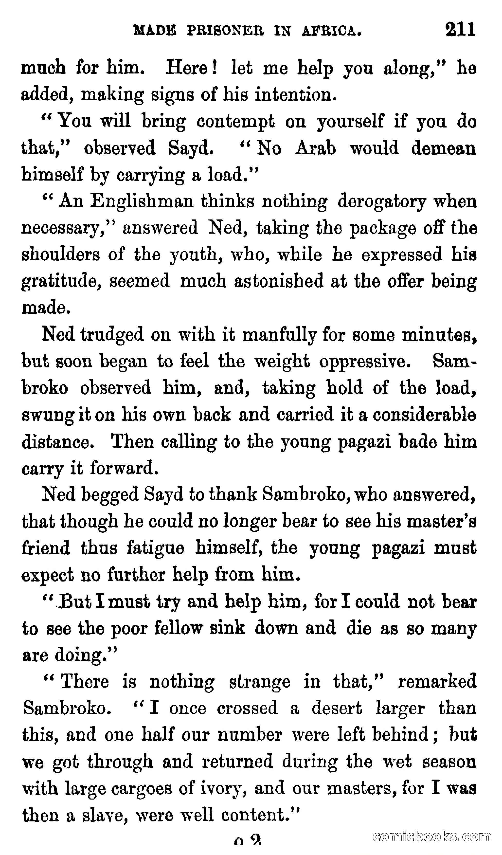 Ned Garth; or, Made Prisoner in Africa — page 215 of 260
