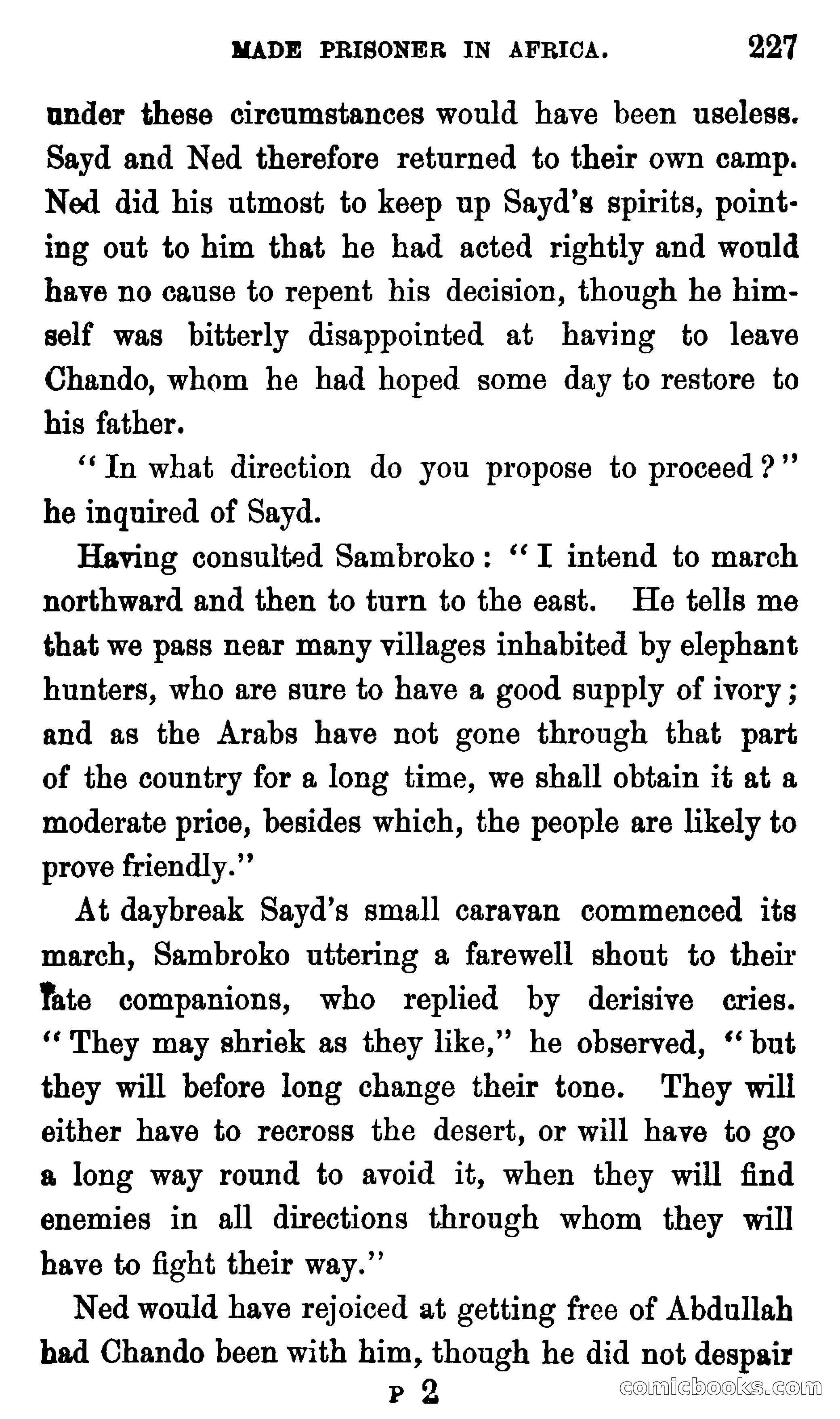 Ned Garth; or, Made Prisoner in Africa — page 231 of 260