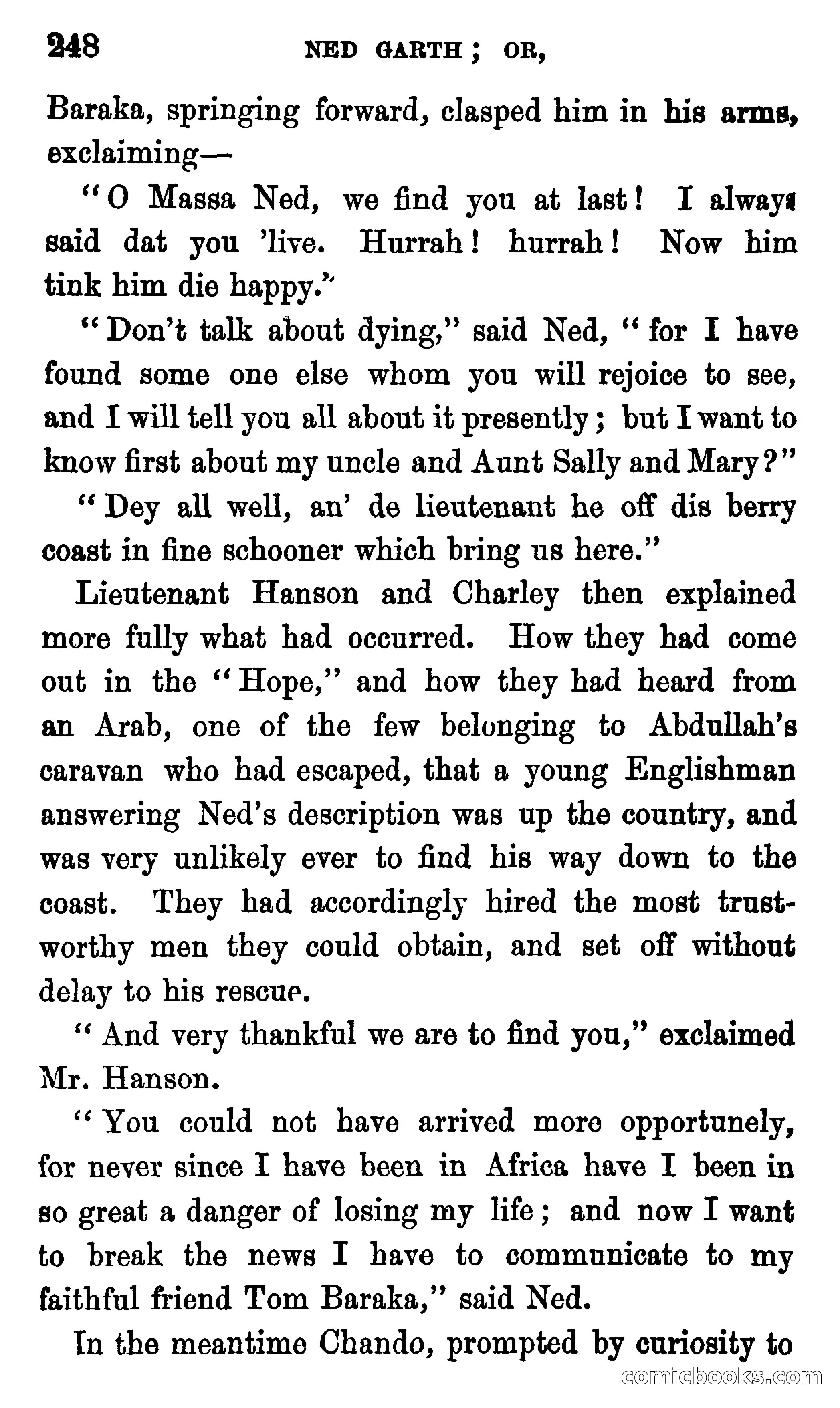 Ned Garth; or, Made Prisoner in Africa — page 252 of 260
