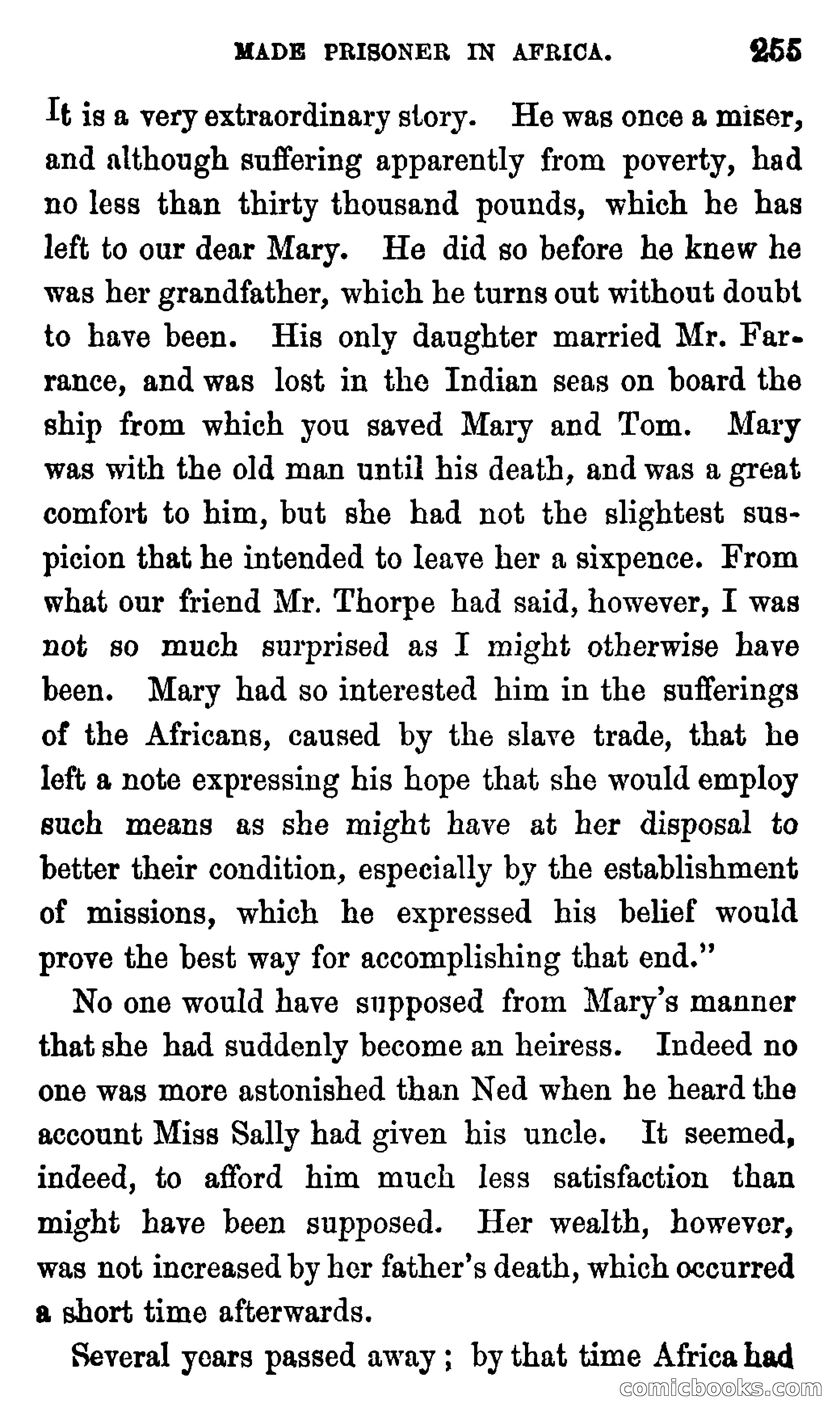 Ned Garth; or, Made Prisoner in Africa — page 259 of 260
