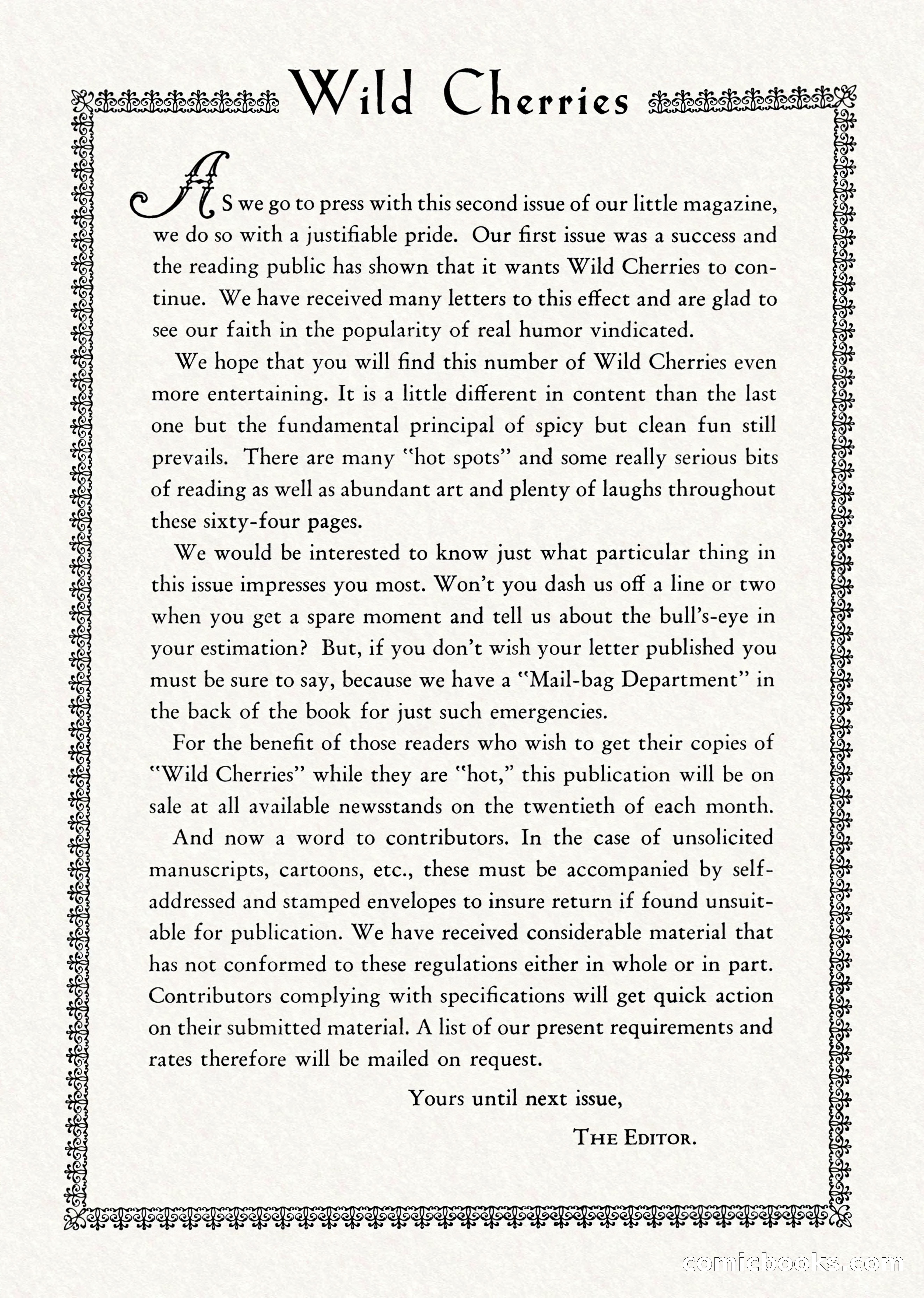 Wild Cherries, Vol. 1, No. 2 — page 3 of 68
