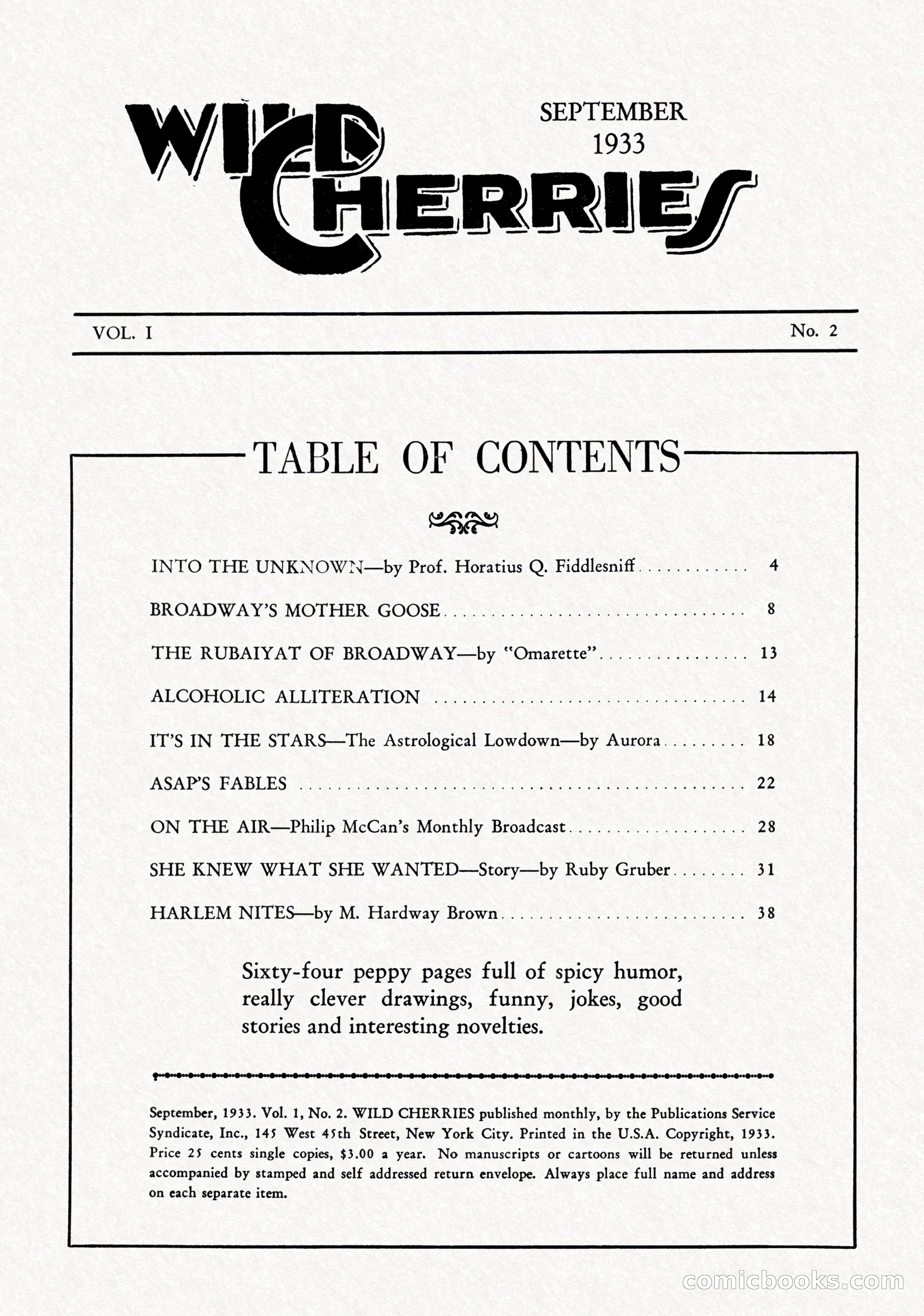 Wild Cherries, Vol. 1, No. 2 — page 4 of 68