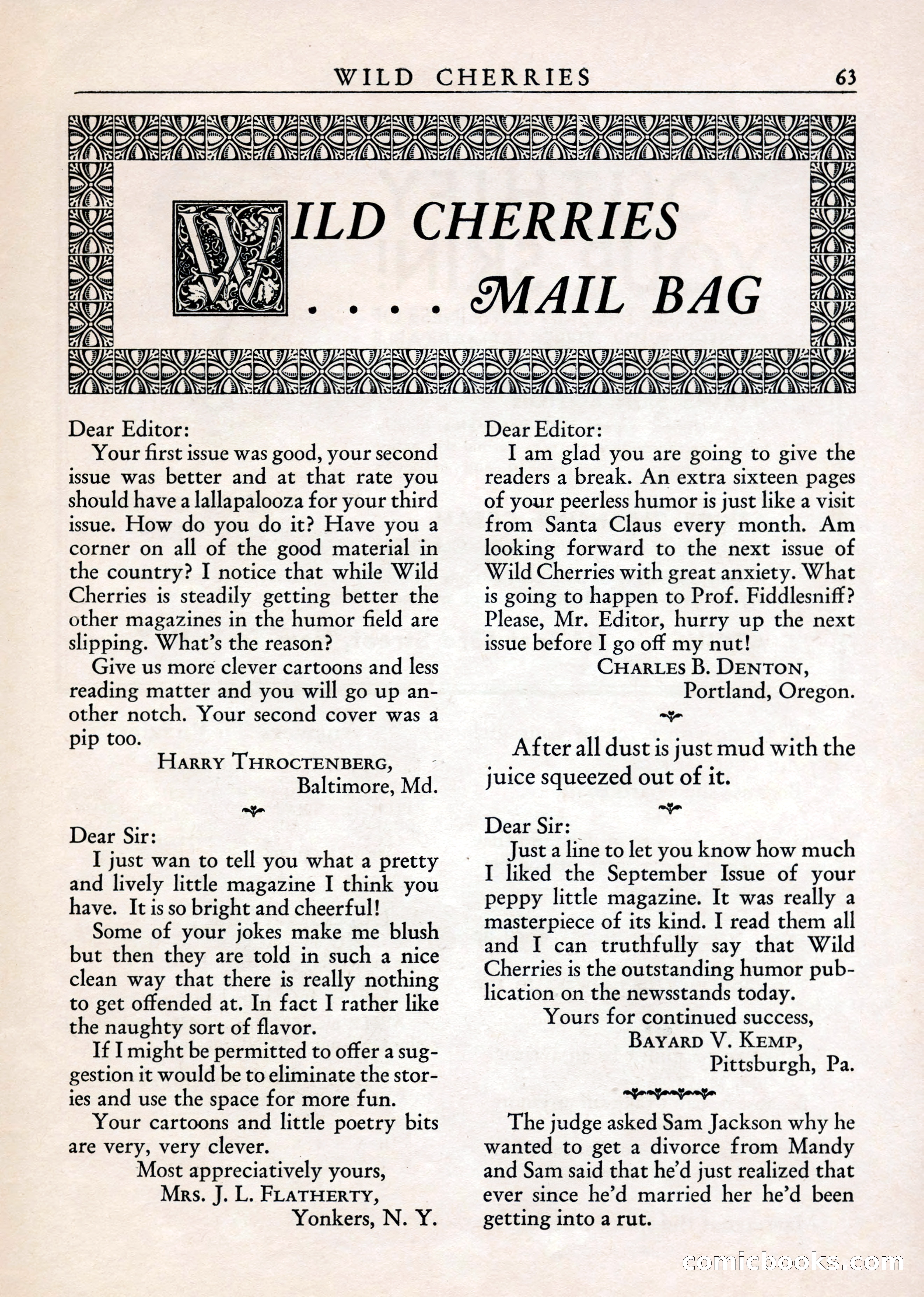 Wild Cherries, Vol. 1, No. 3 — page 65 of 68