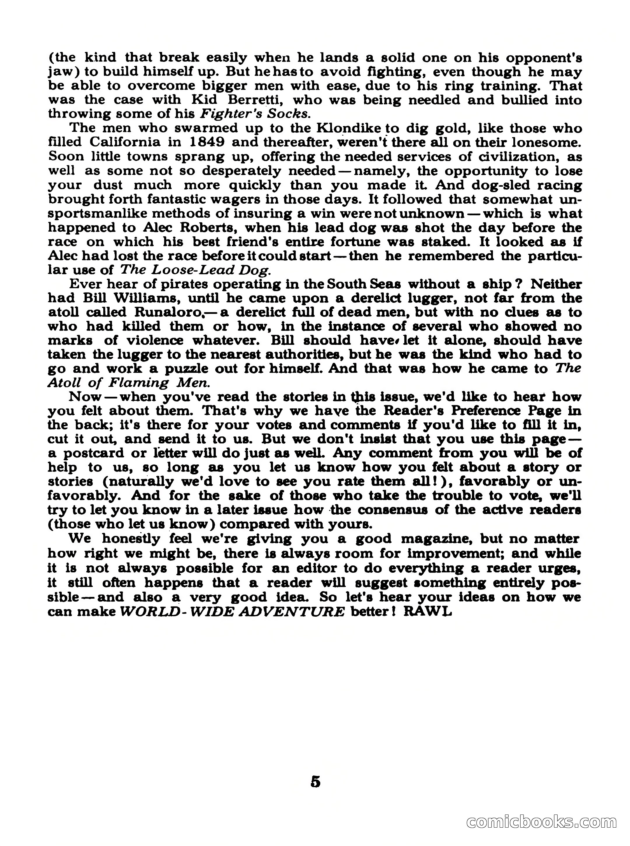 World Wide Adventure No. 1 — page 5 of 132