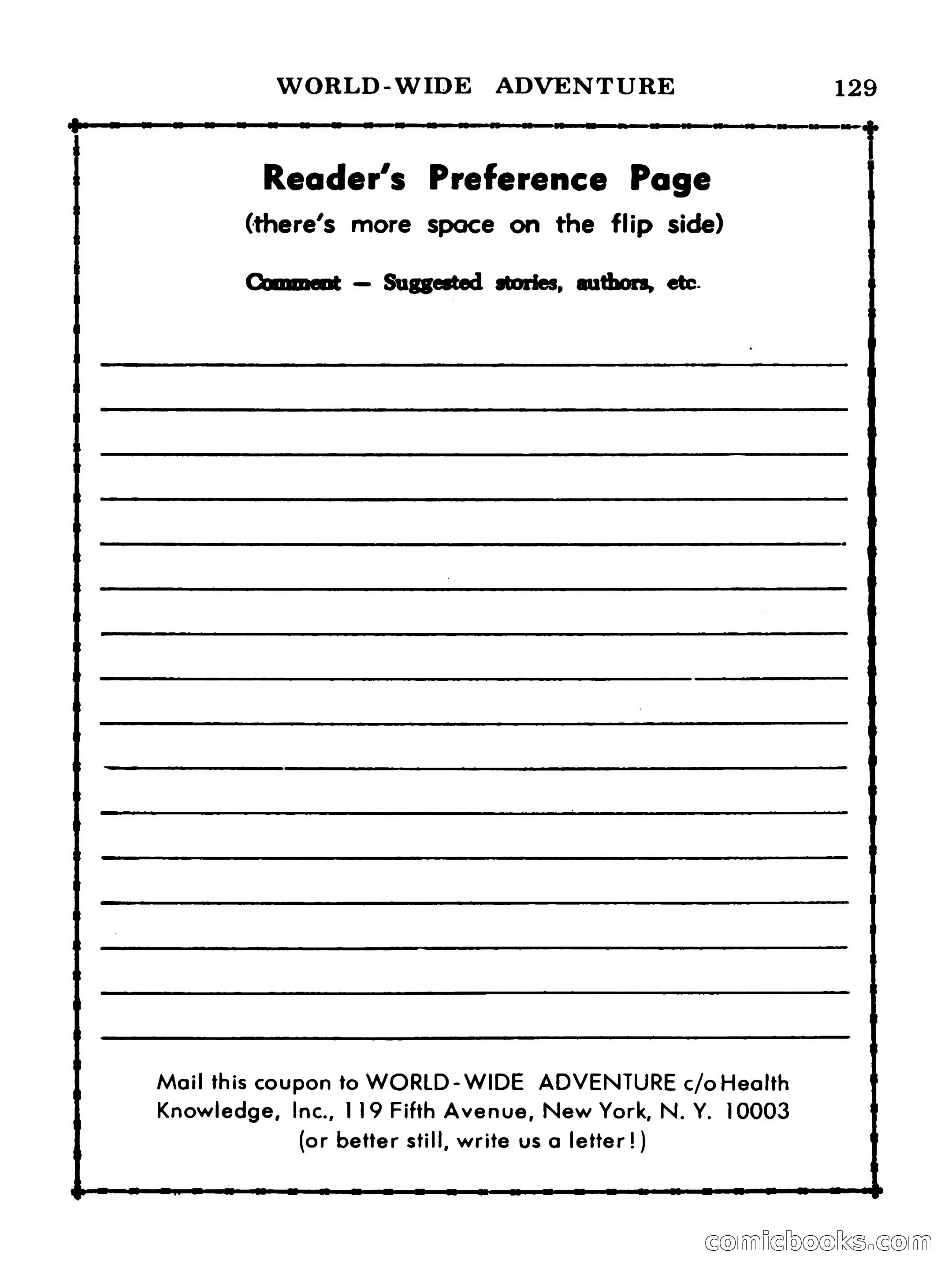World Wide Adventure No. 1 — page 129 of 132