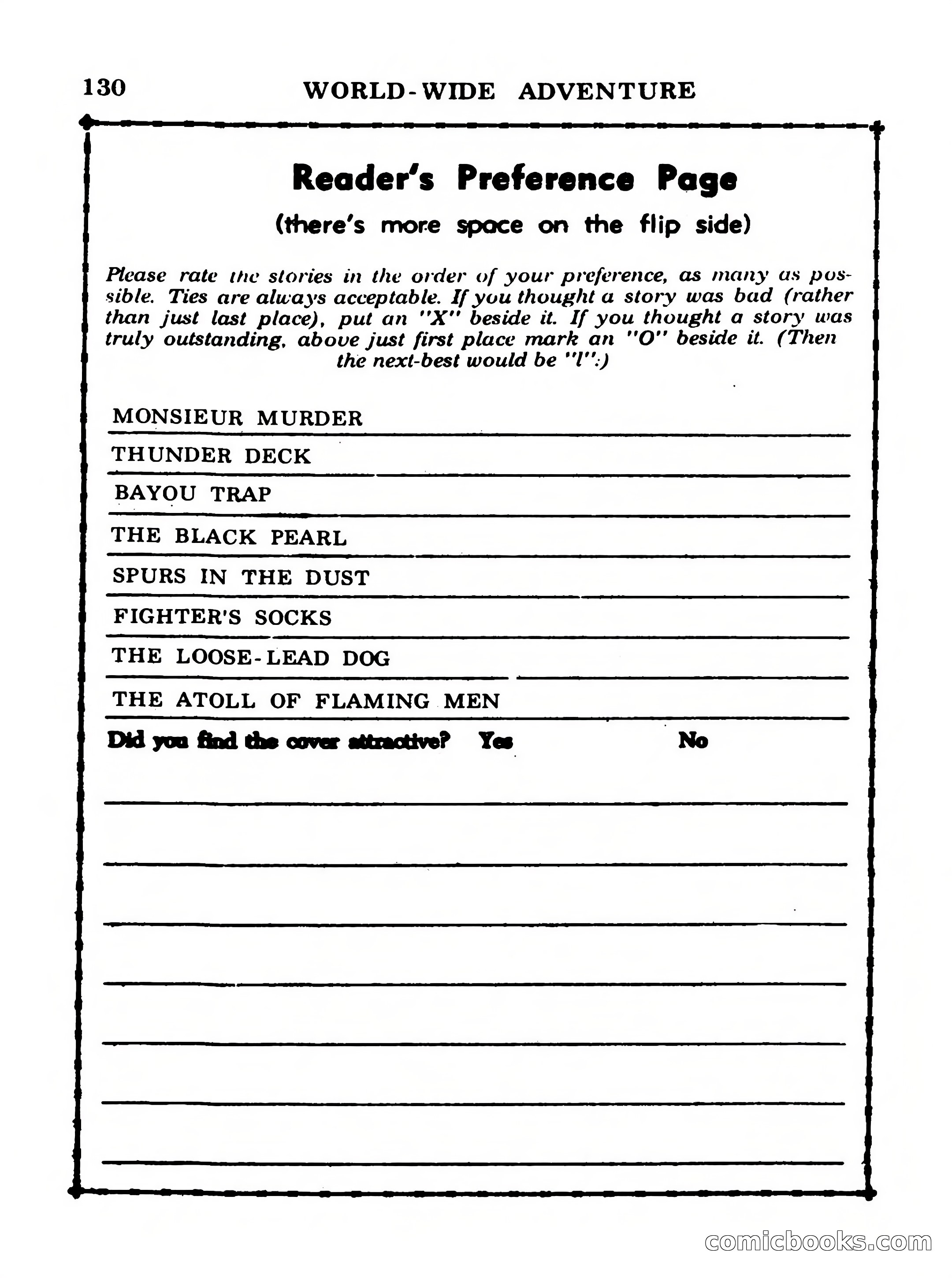 World Wide Adventure No. 1 — page 130 of 132