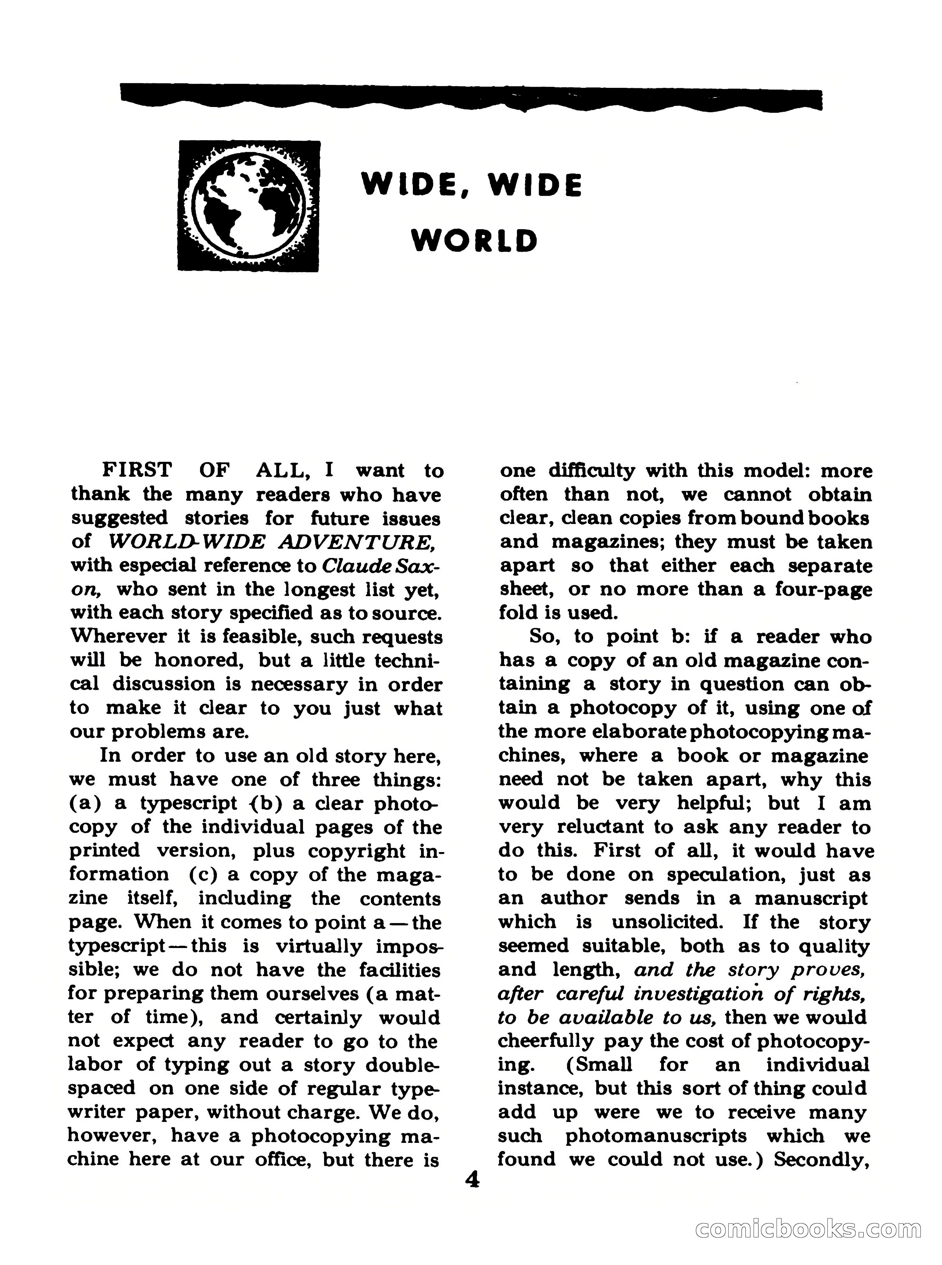World Wide Adventure #4 — page 4 of 132