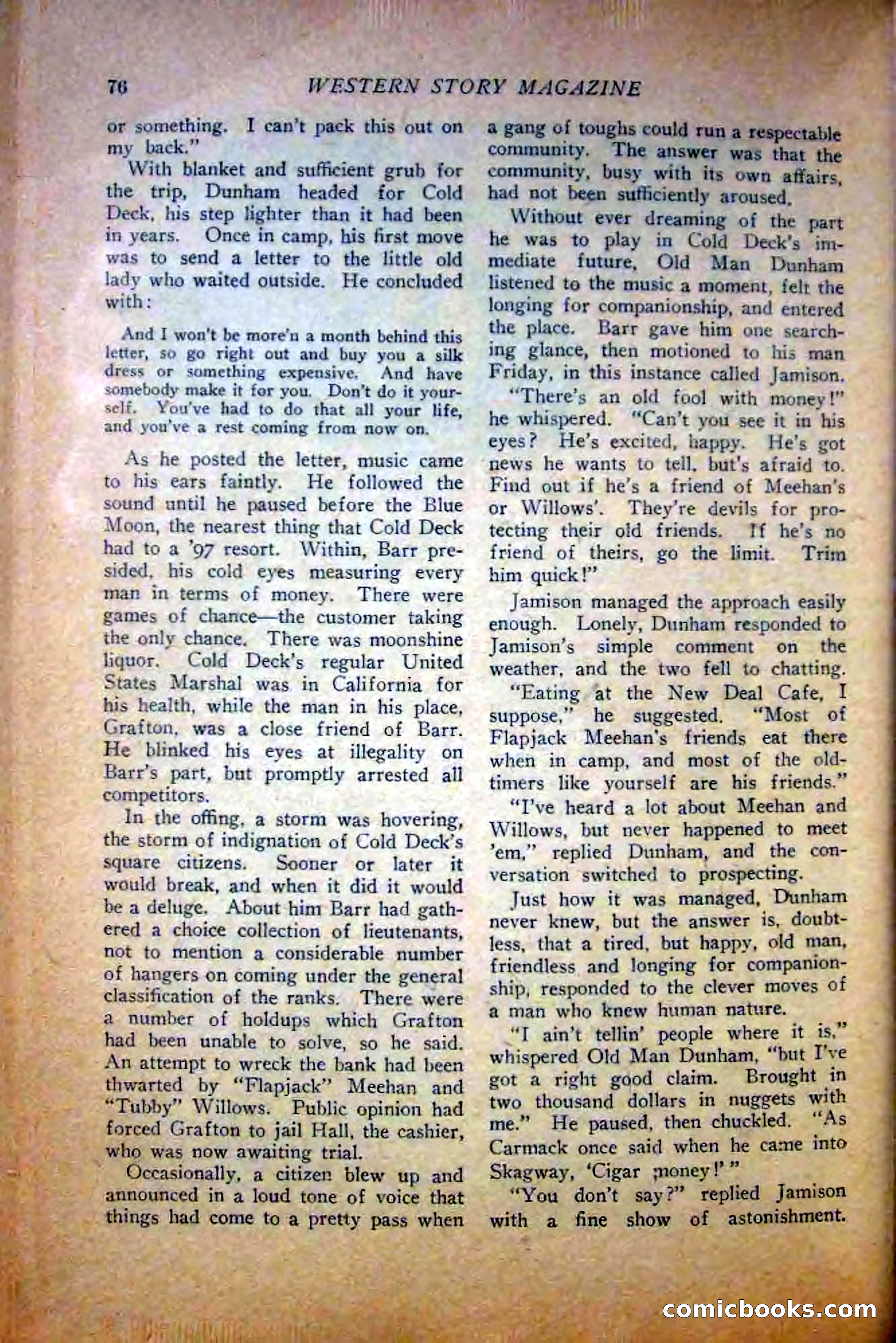 Western Story Magazine — page 78 of 148