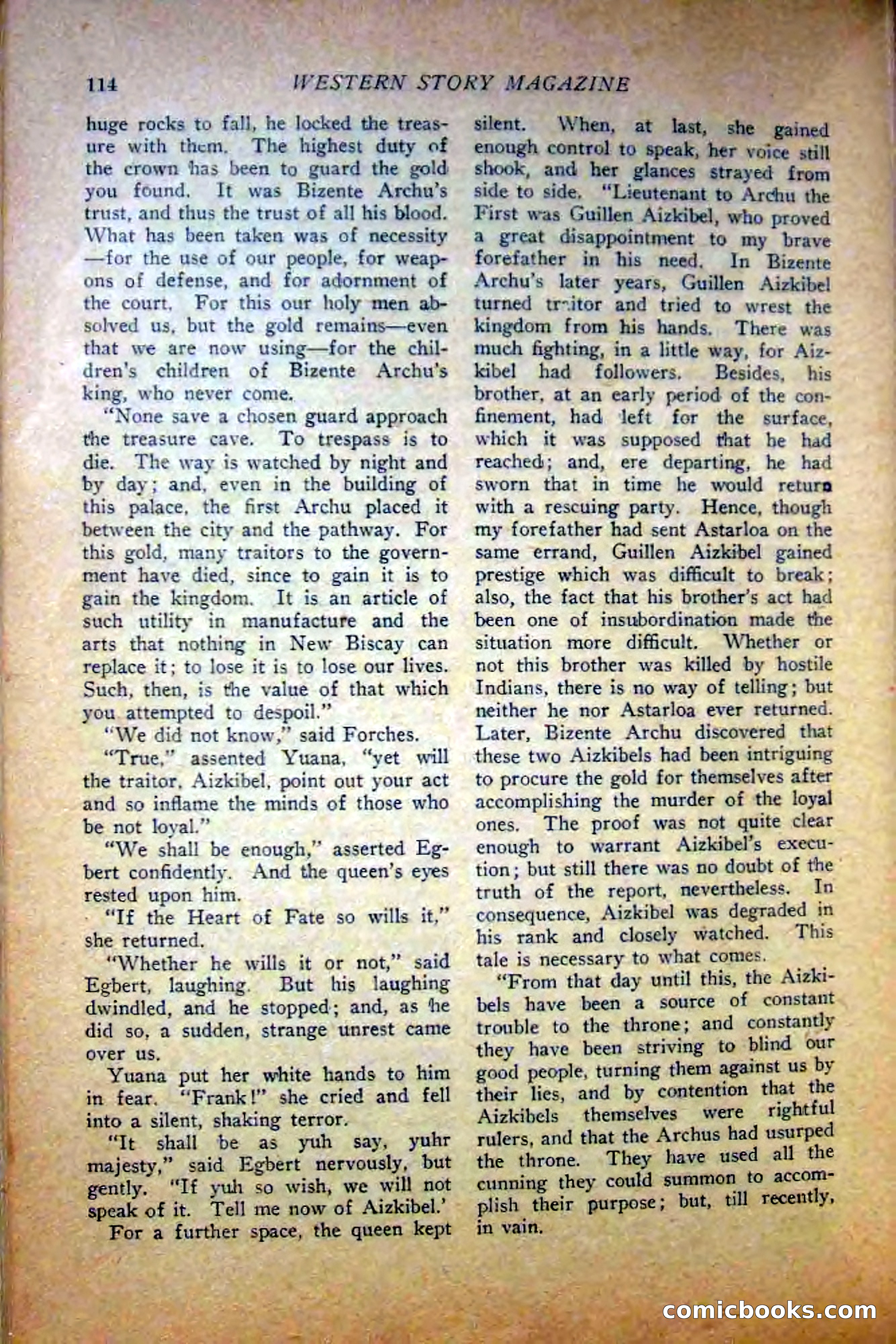 Western Story Magazine — page 116 of 148