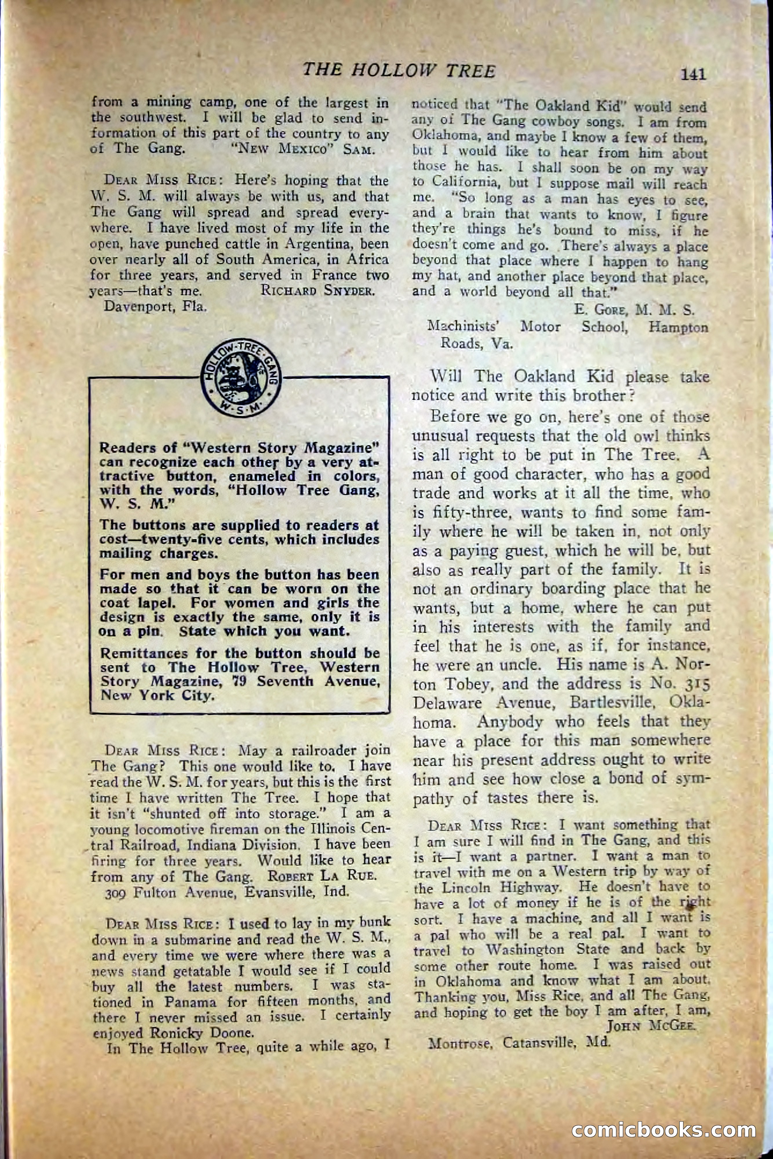 Western Story Magazine — page 143 of 148