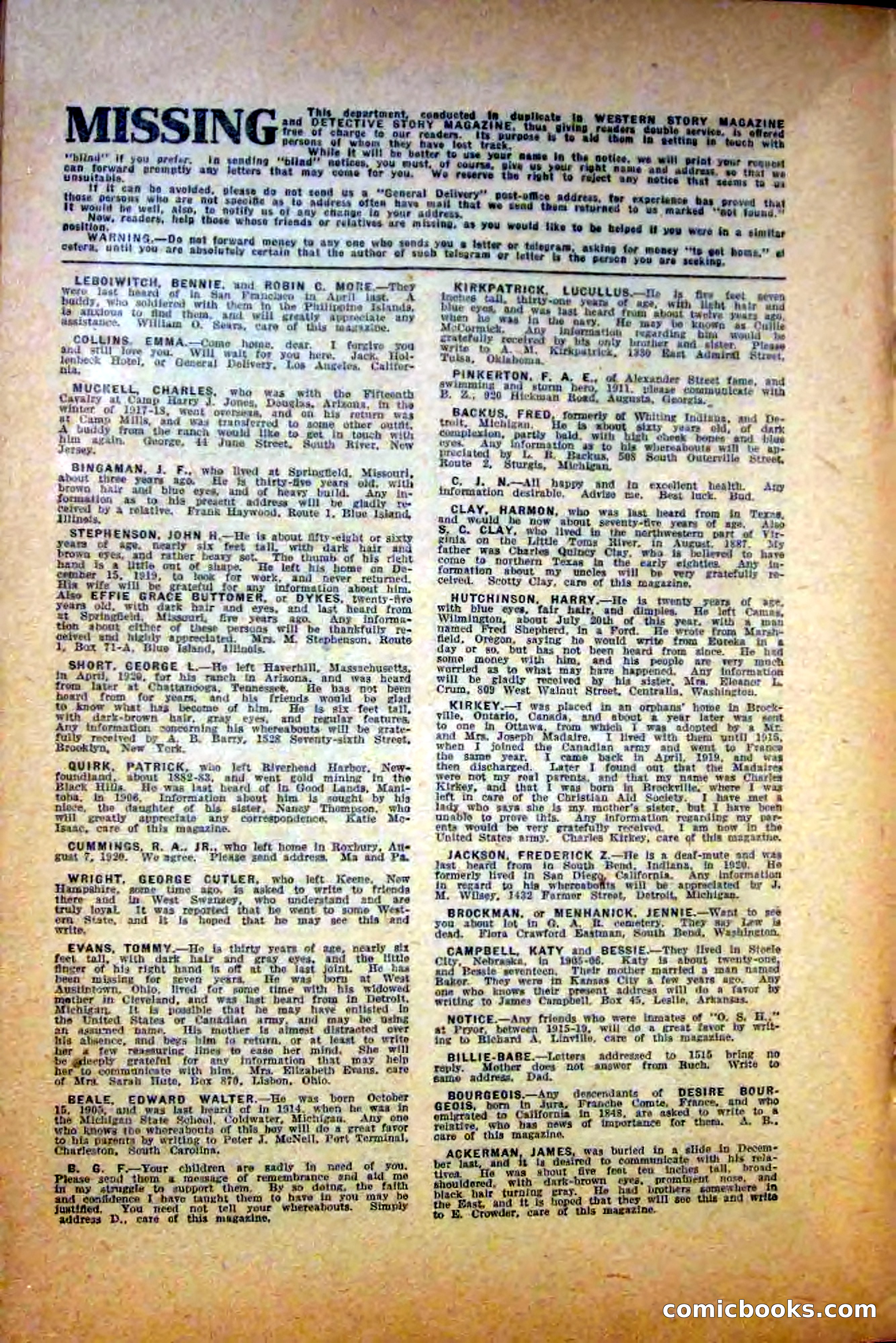 Western Story Magazine — page 144 of 148