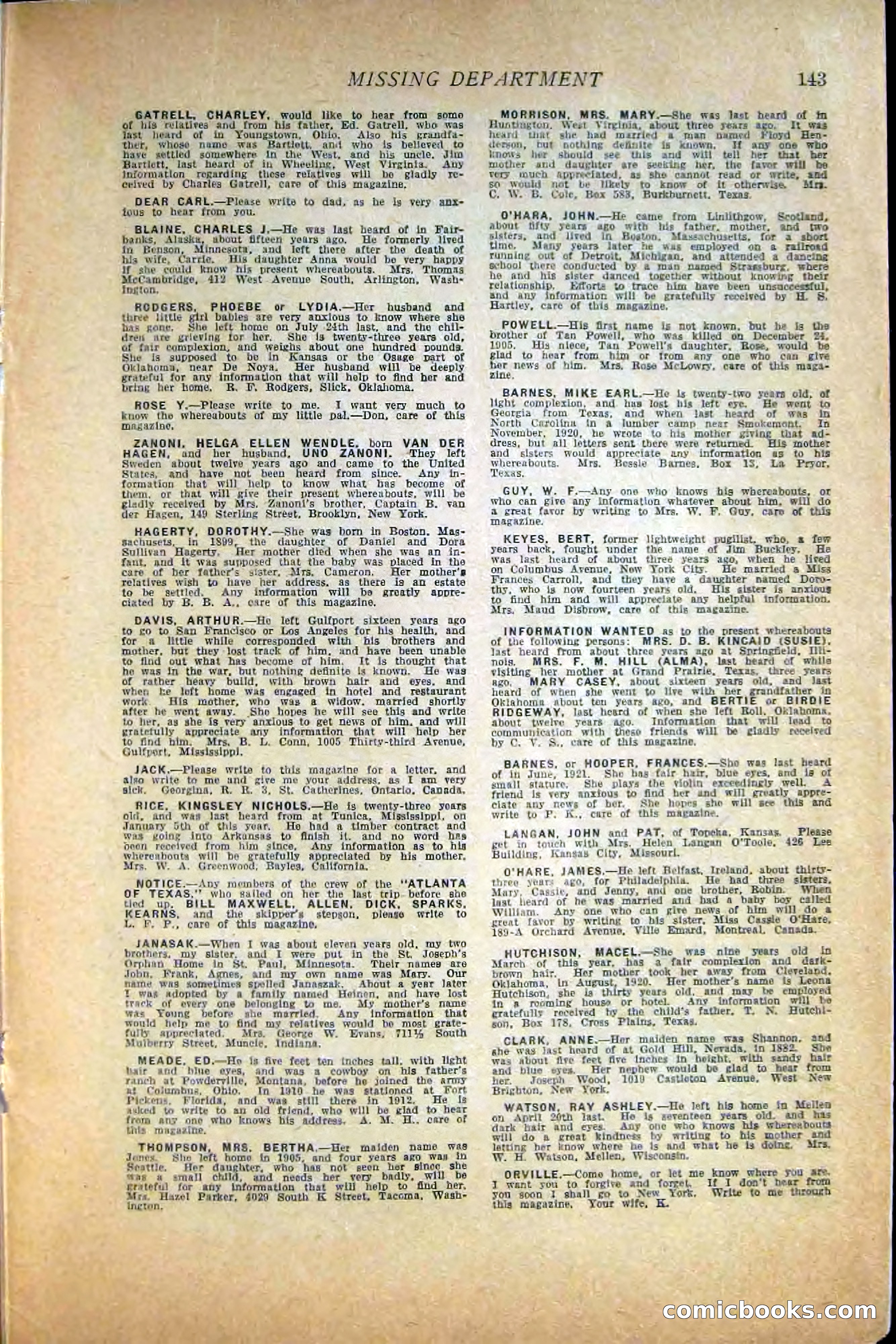Western Story Magazine — page 145 of 148