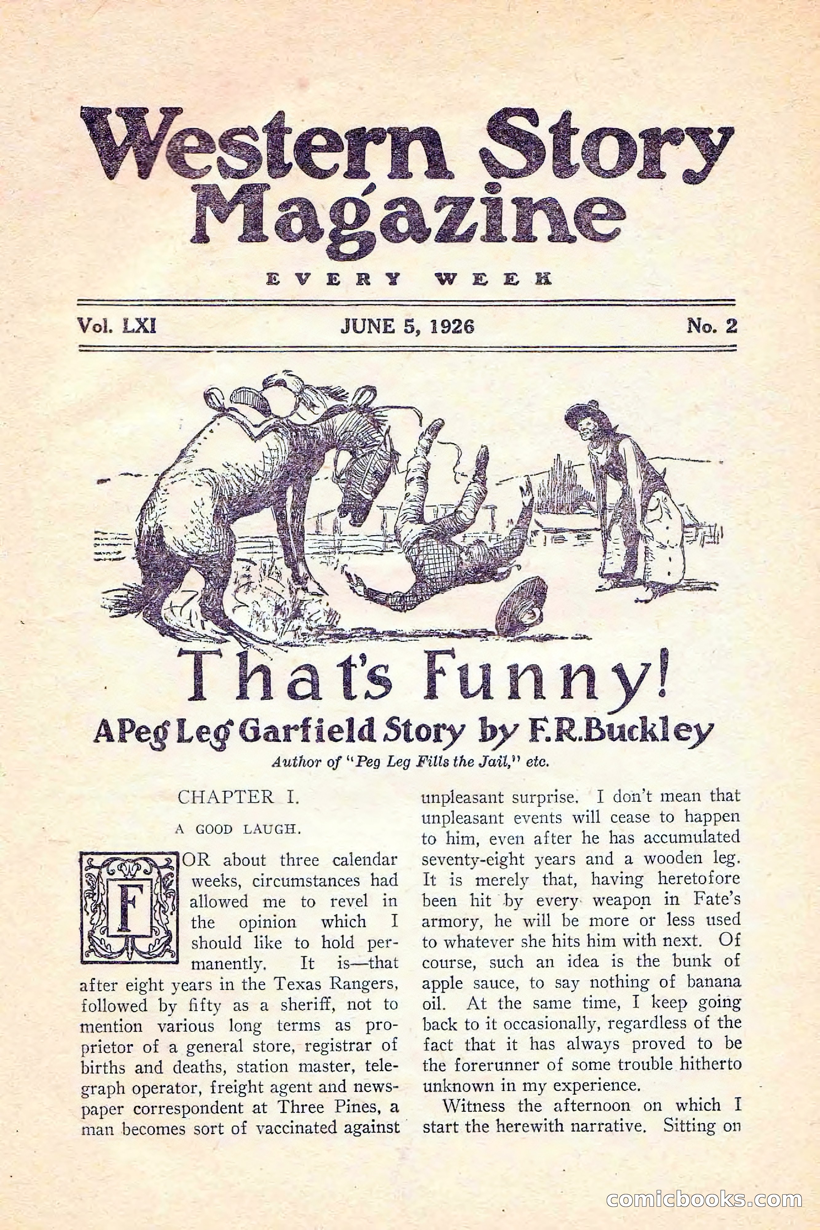 Western Story Magazine, June 5, 1926 — page 19 of 172