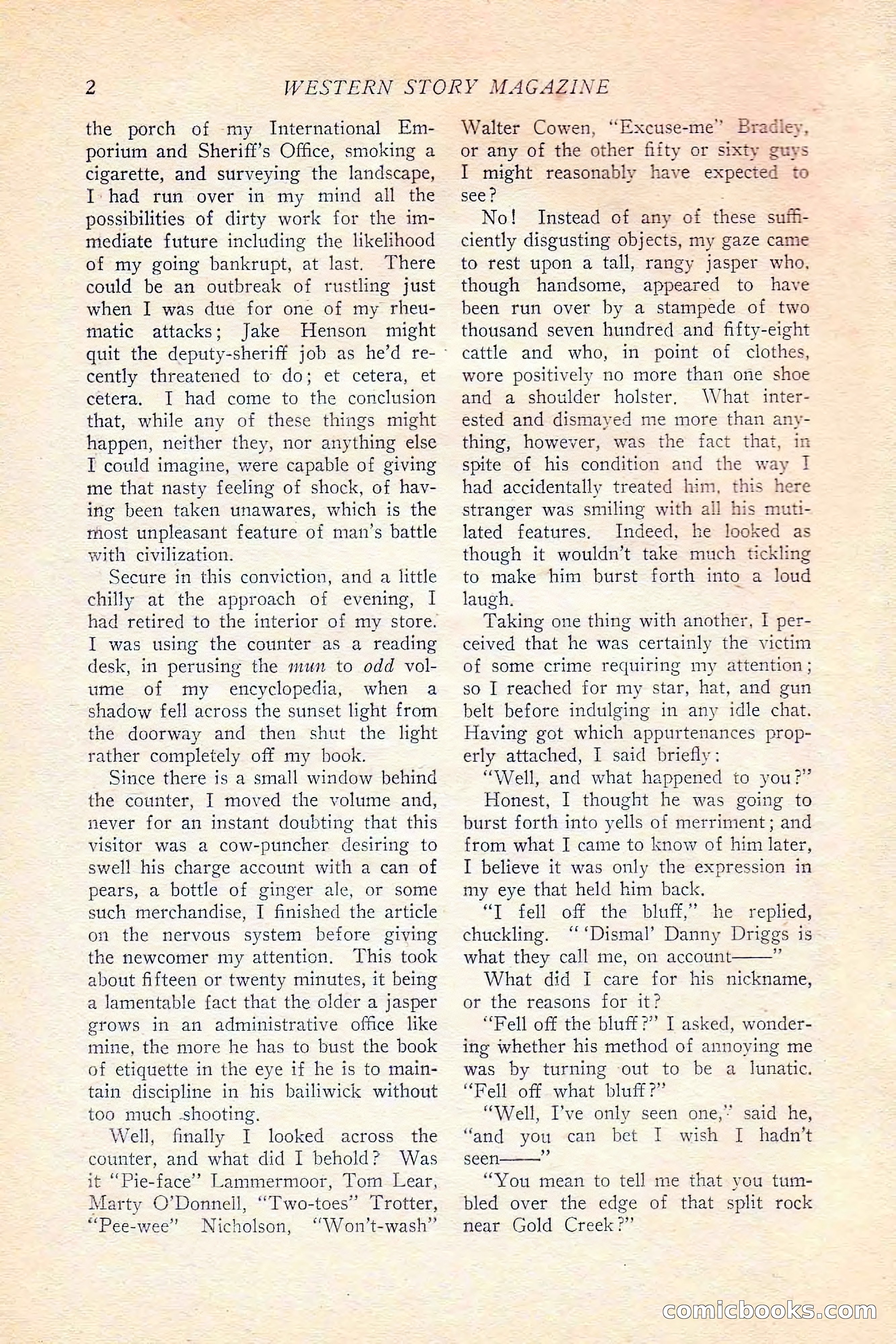Western Story Magazine, June 5, 1926 — page 20 of 172