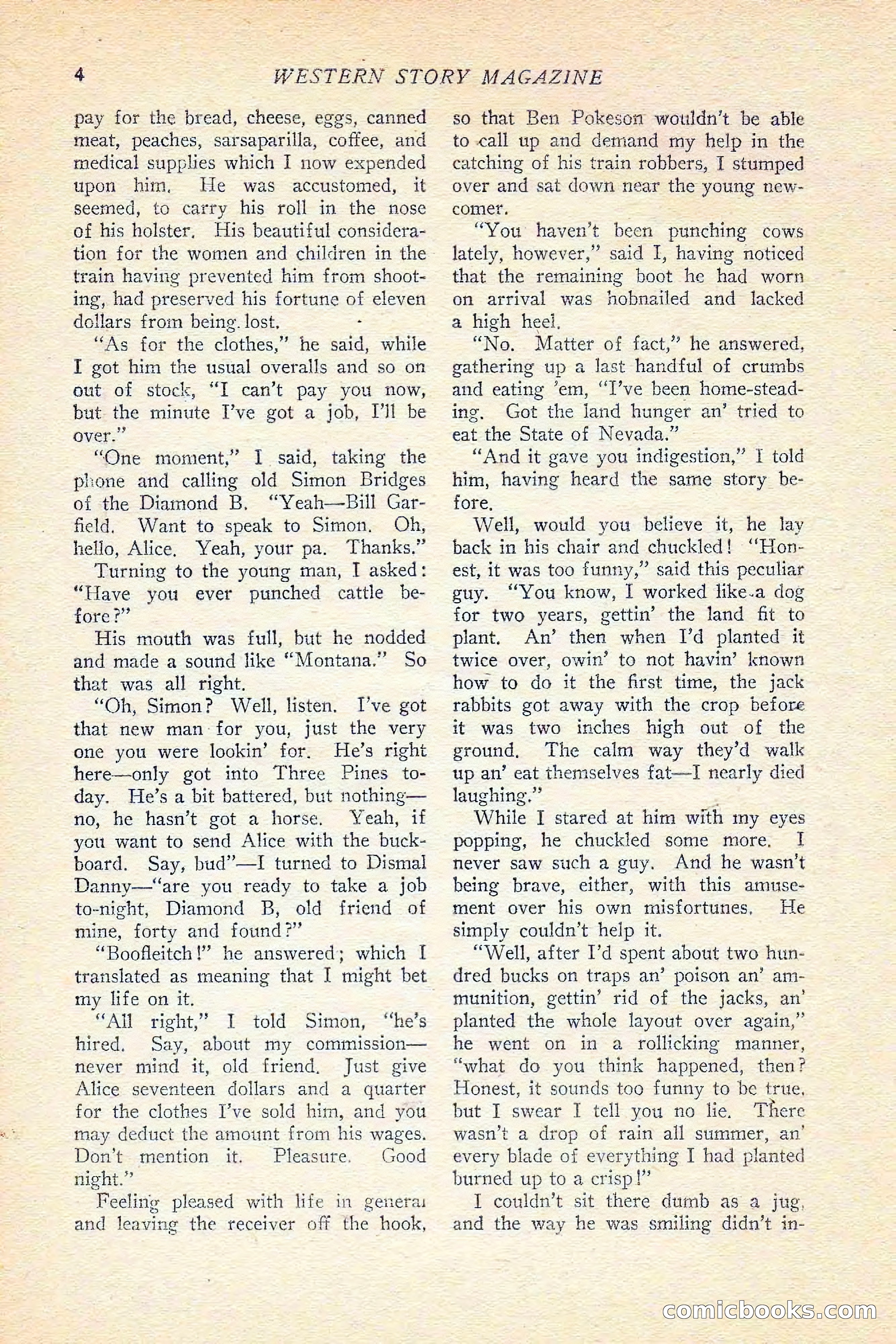 Western Story Magazine, June 5, 1926 — page 22 of 172