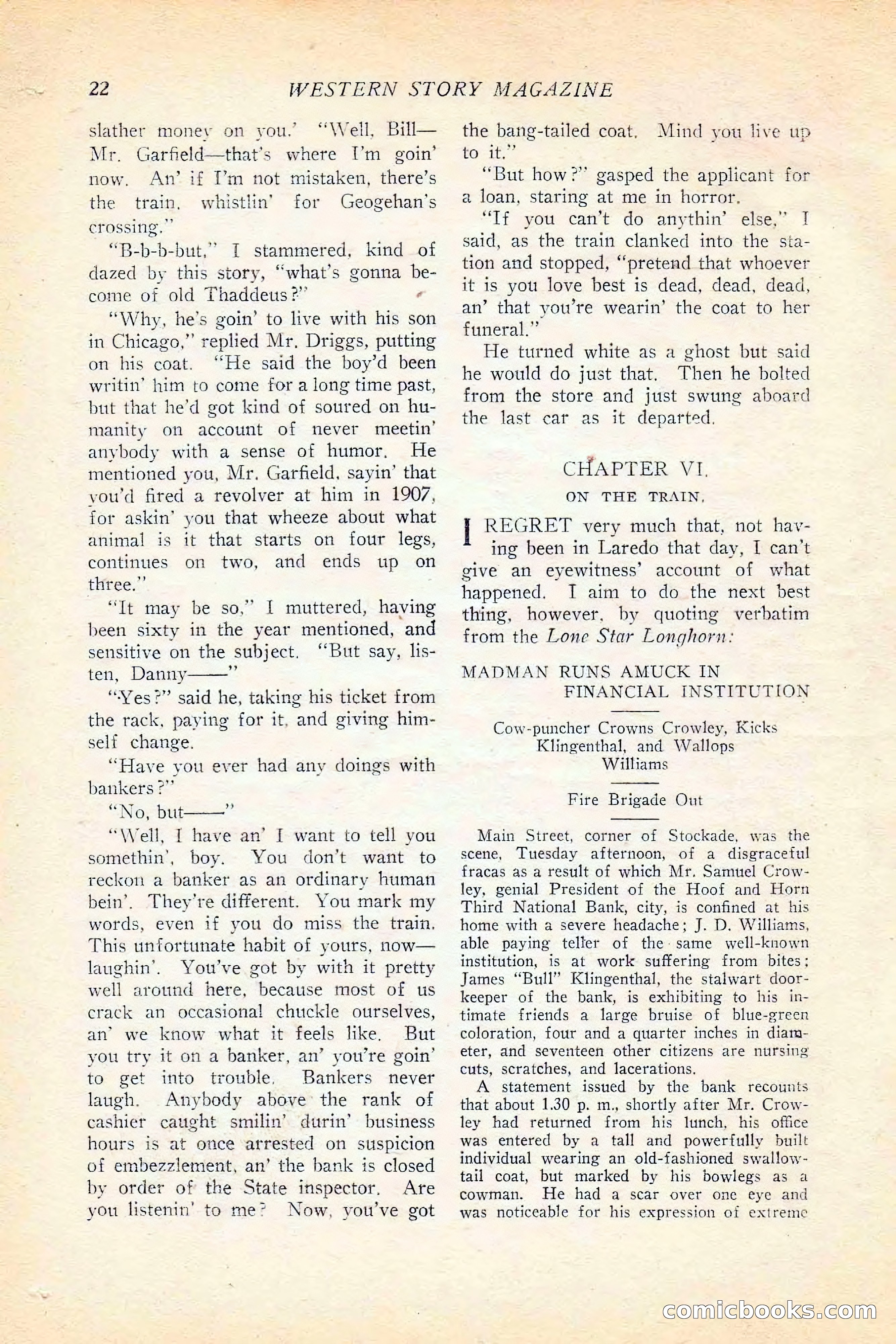 Western Story Magazine, June 5, 1926 — page 40 of 172