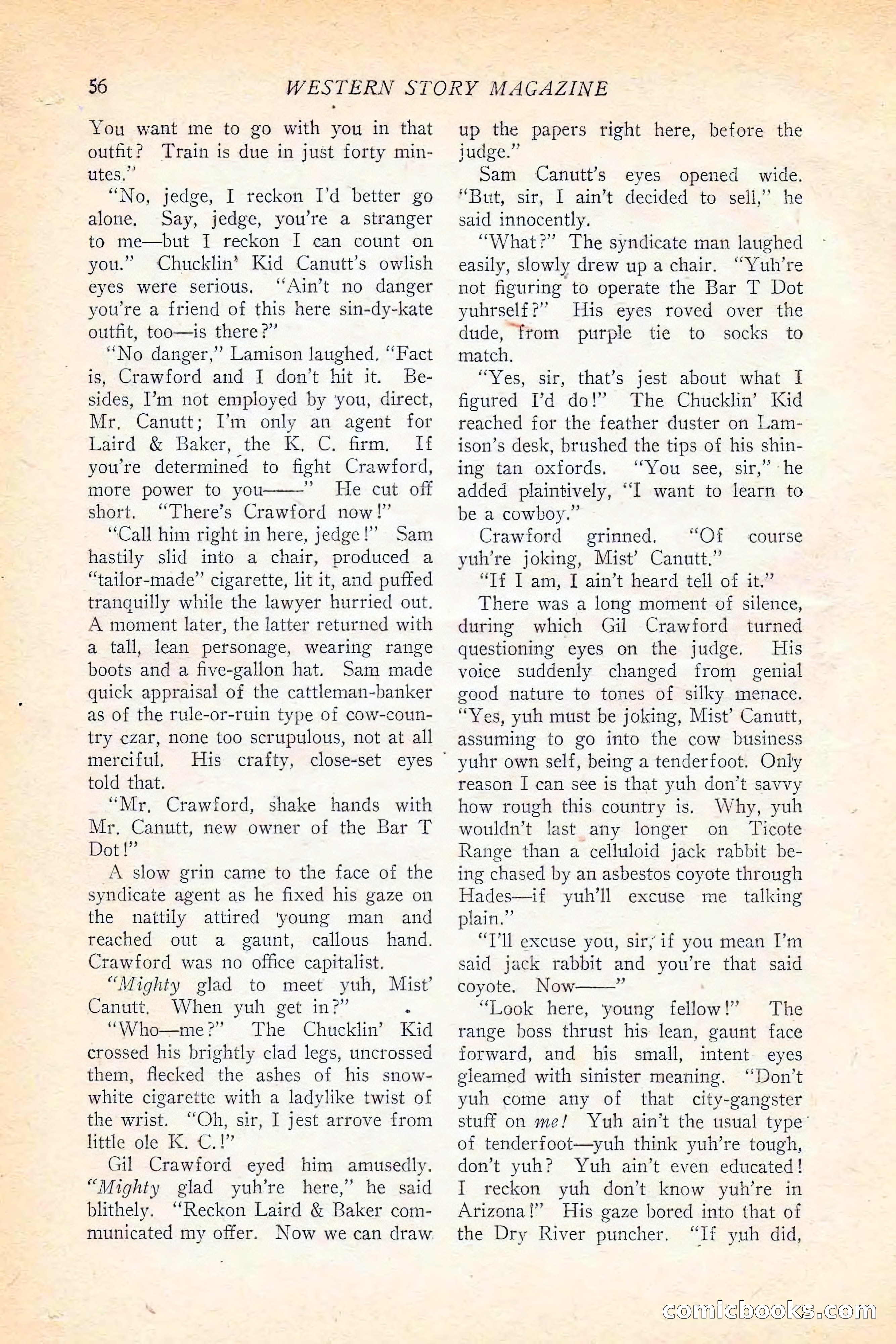 Western Story Magazine, June 5, 1926 — page 74 of 172