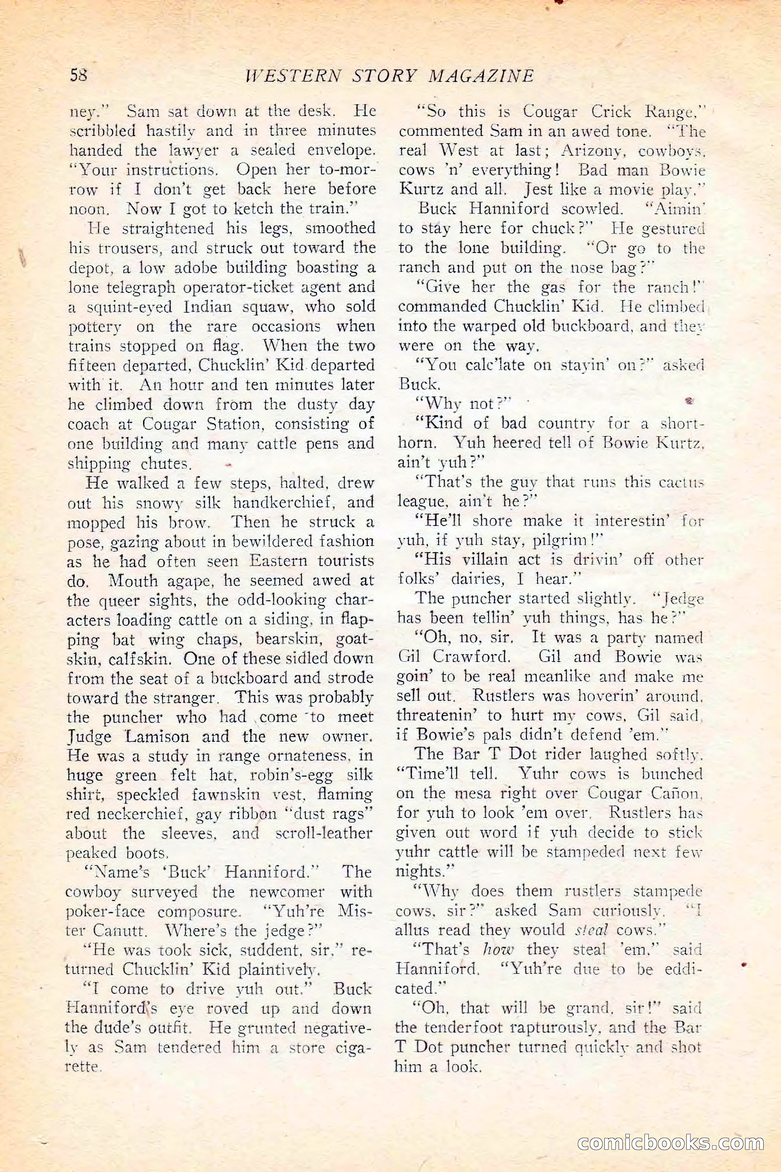 Western Story Magazine, June 5, 1926 — page 76 of 172