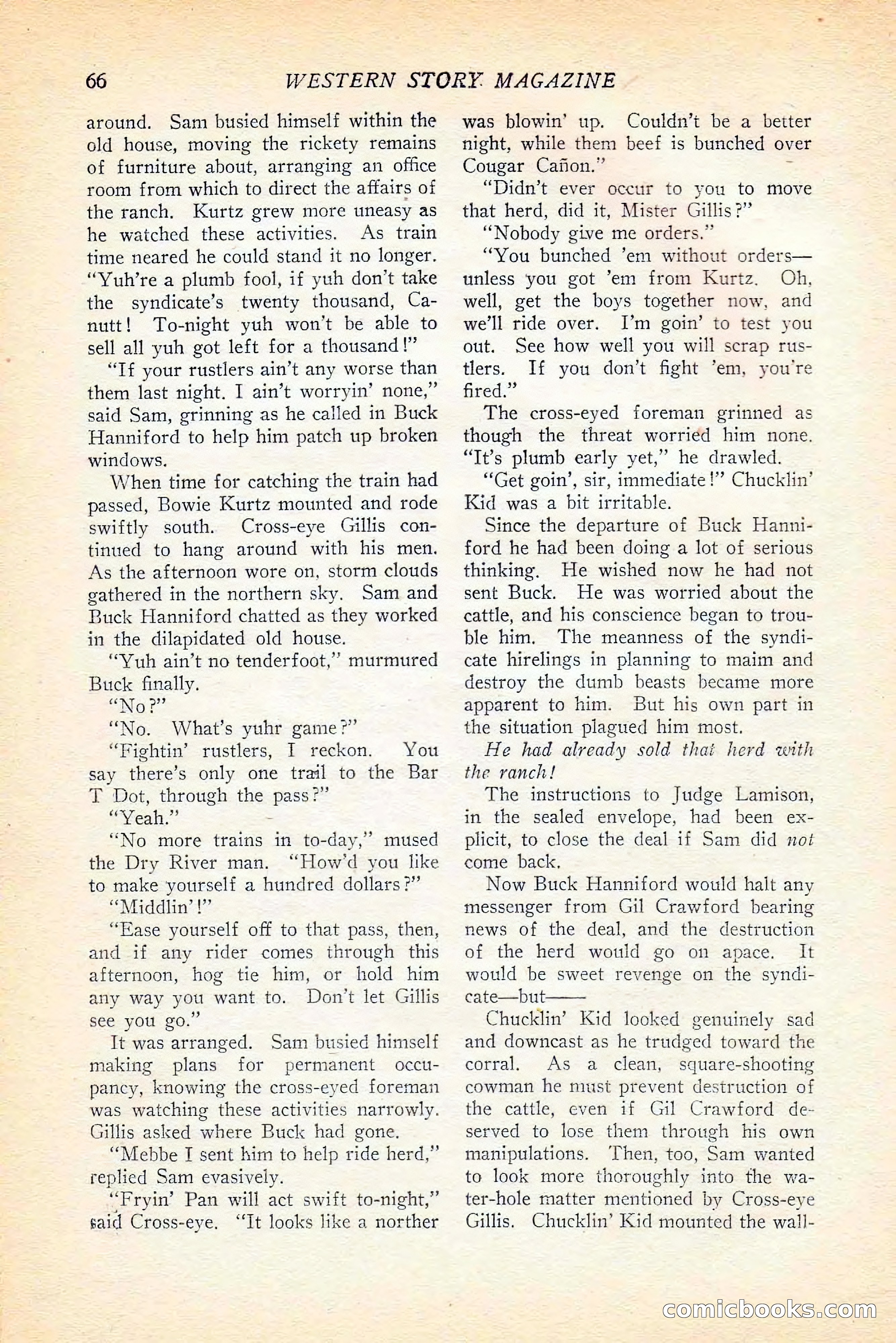 Western Story Magazine, June 5, 1926 — page 84 of 172